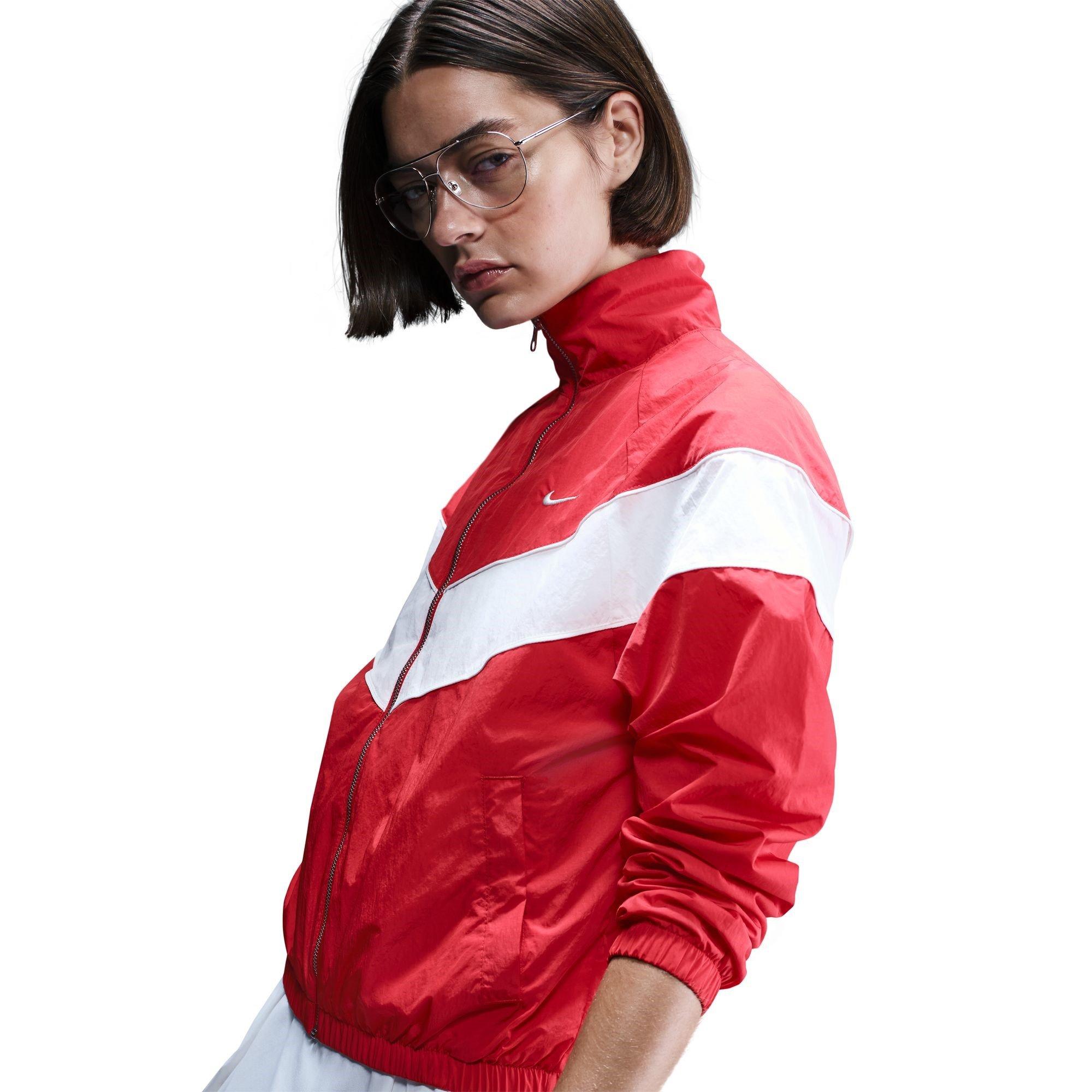 Red/Sail - Nike - Oversized Zip-Up Jacket Womens - 5