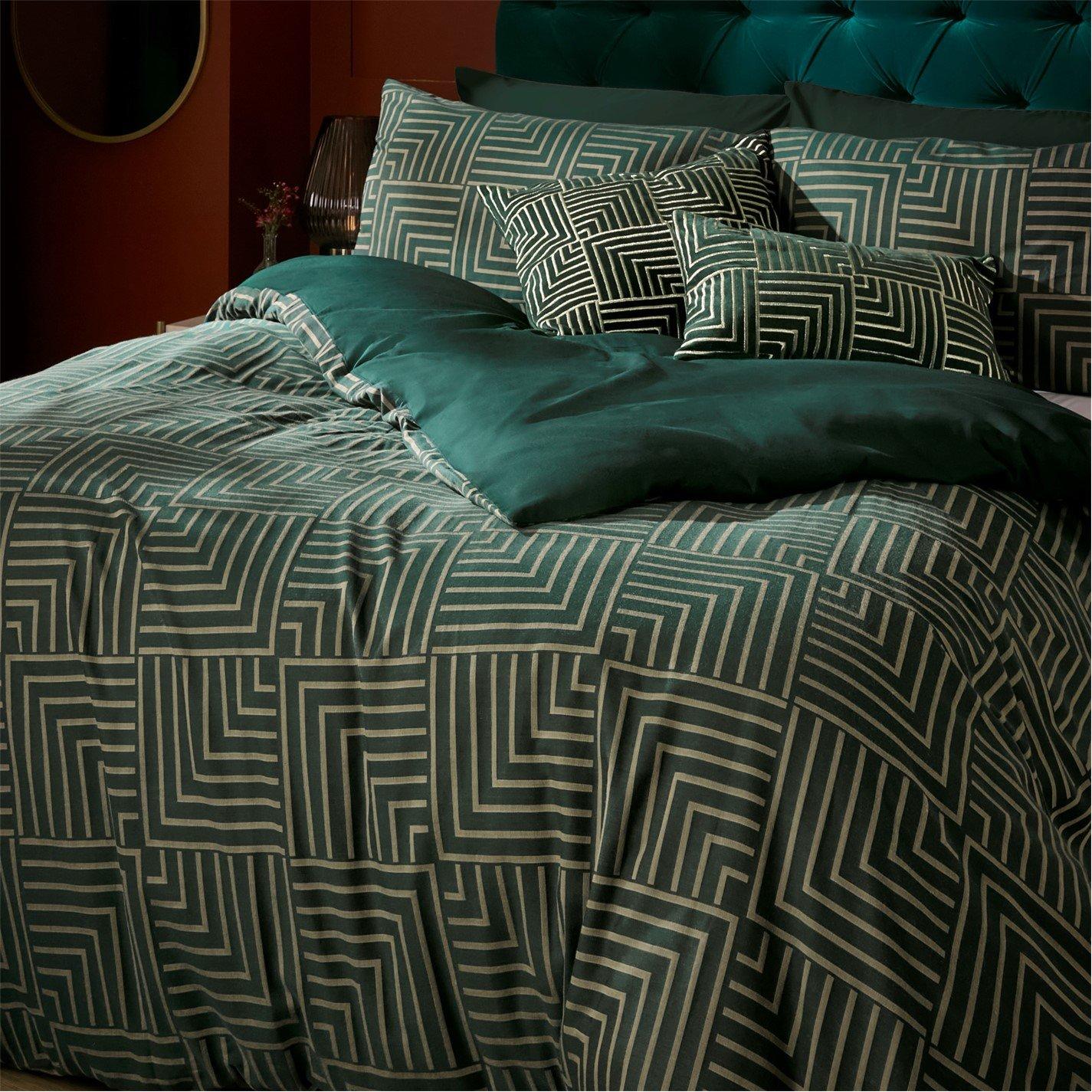Biba  Giselle Duvet And Pillowcase Set - Emerald - King