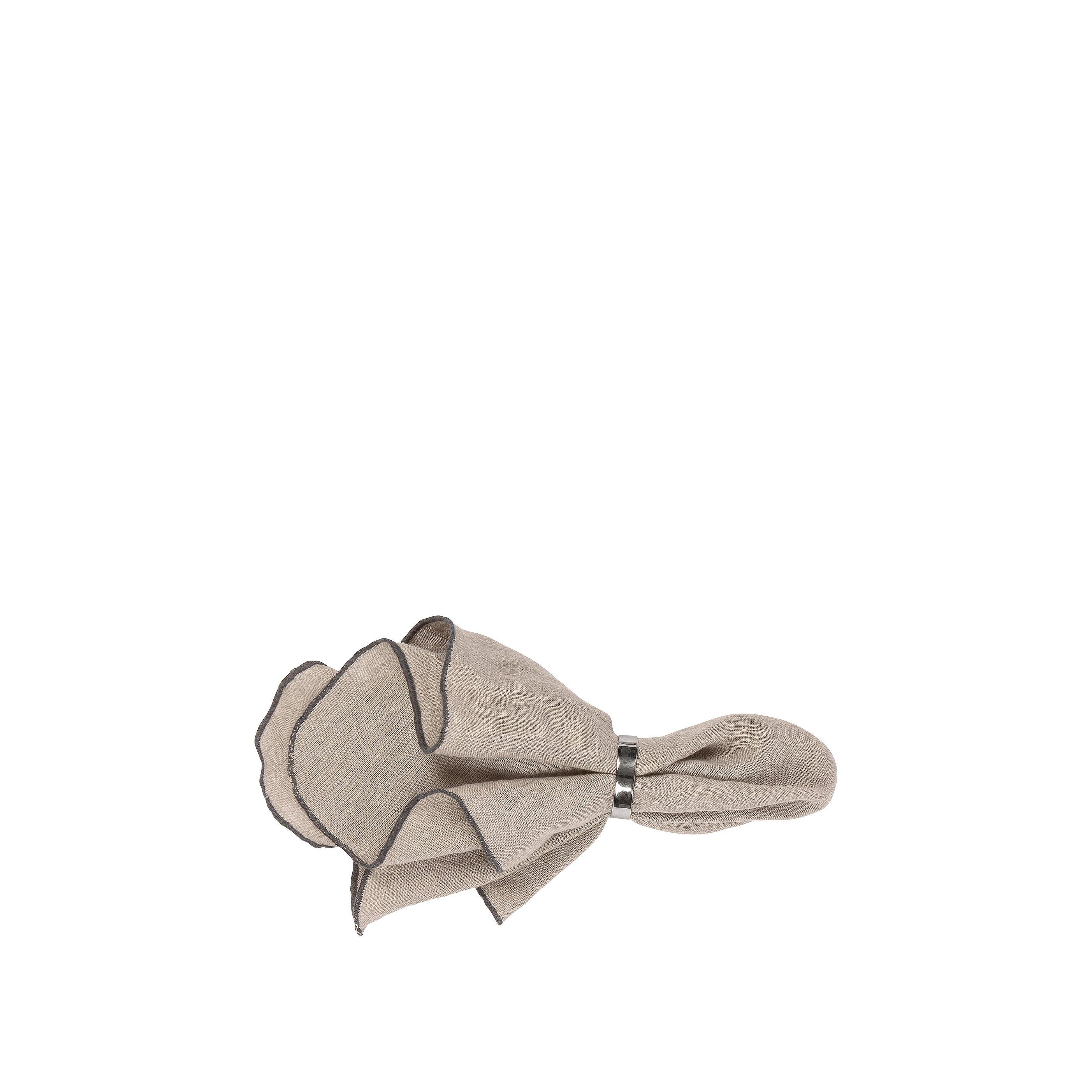 Broste Copenhagen  Gracie Eco Linen Napkin - Taupe