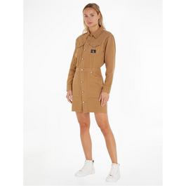 Calvin Klein Braun TRUCKER DRESS CANVAS