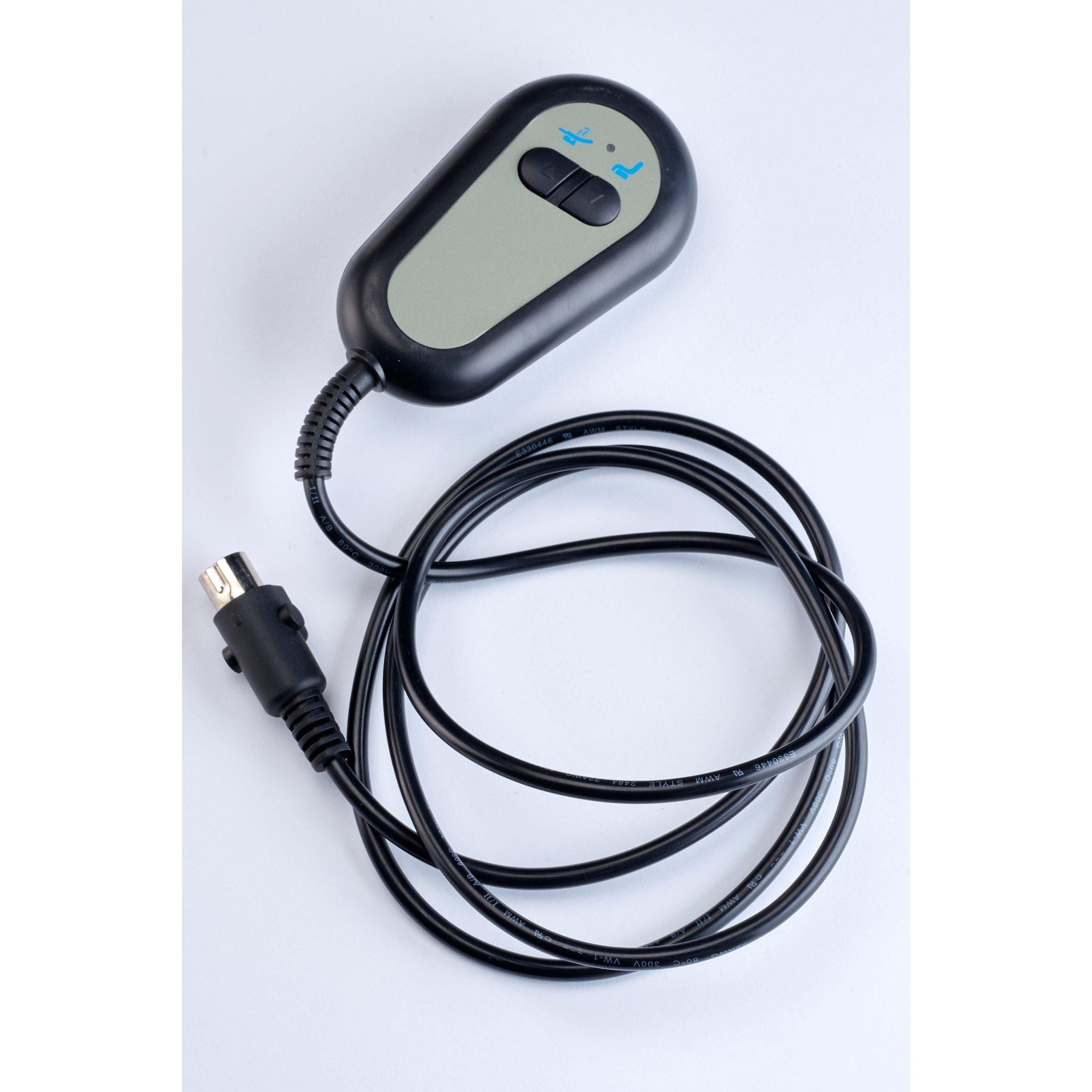 Grey - Homelife - Canterbury Cord/Faux Leather Electric Rise Recliner - 7