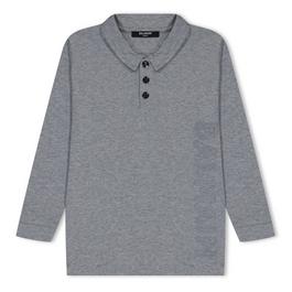 Balmain Long Sleeve Logo Polo Shirt Junior