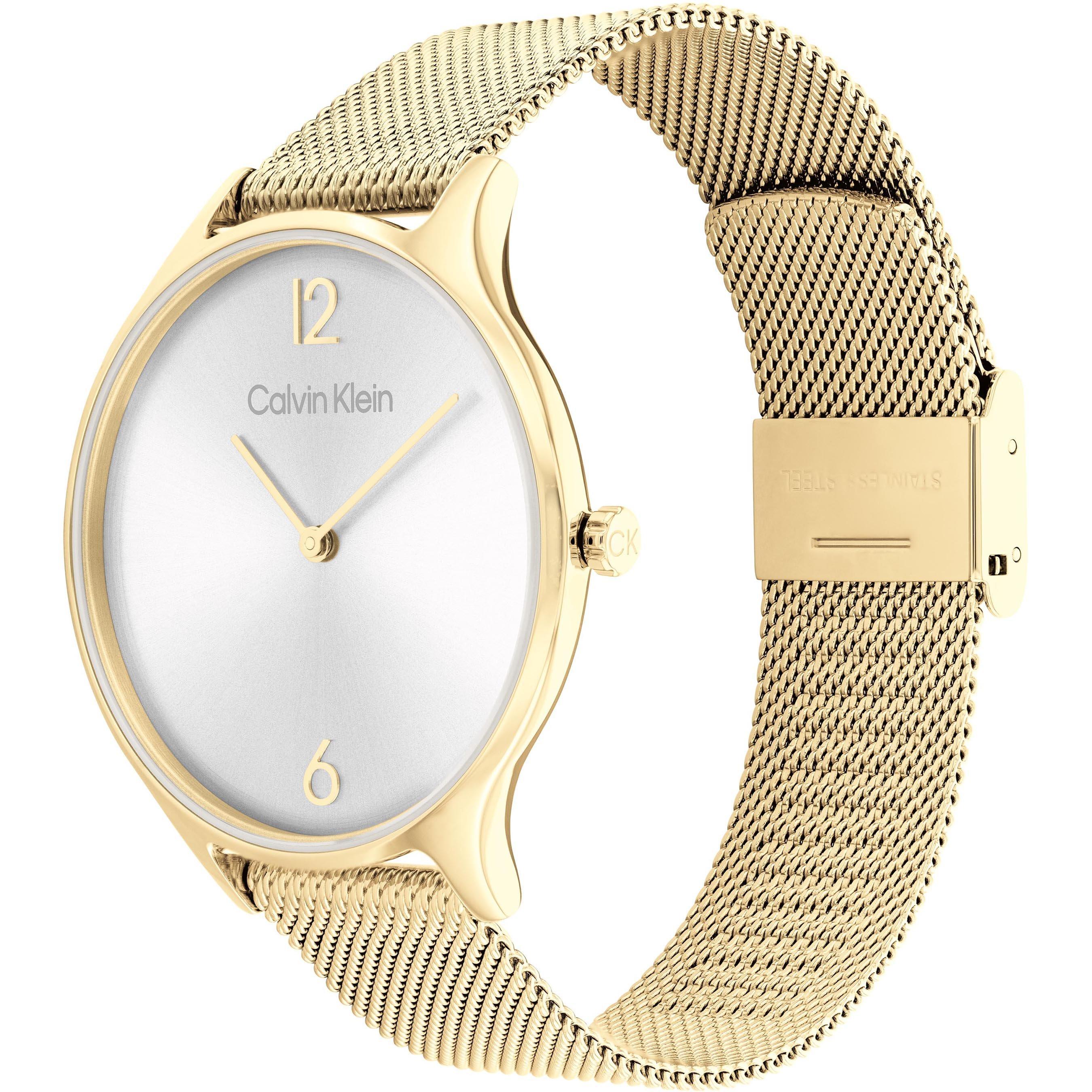 Gold - Calvin Klein - Ladies Calvin Klein Mesh Watch - 2