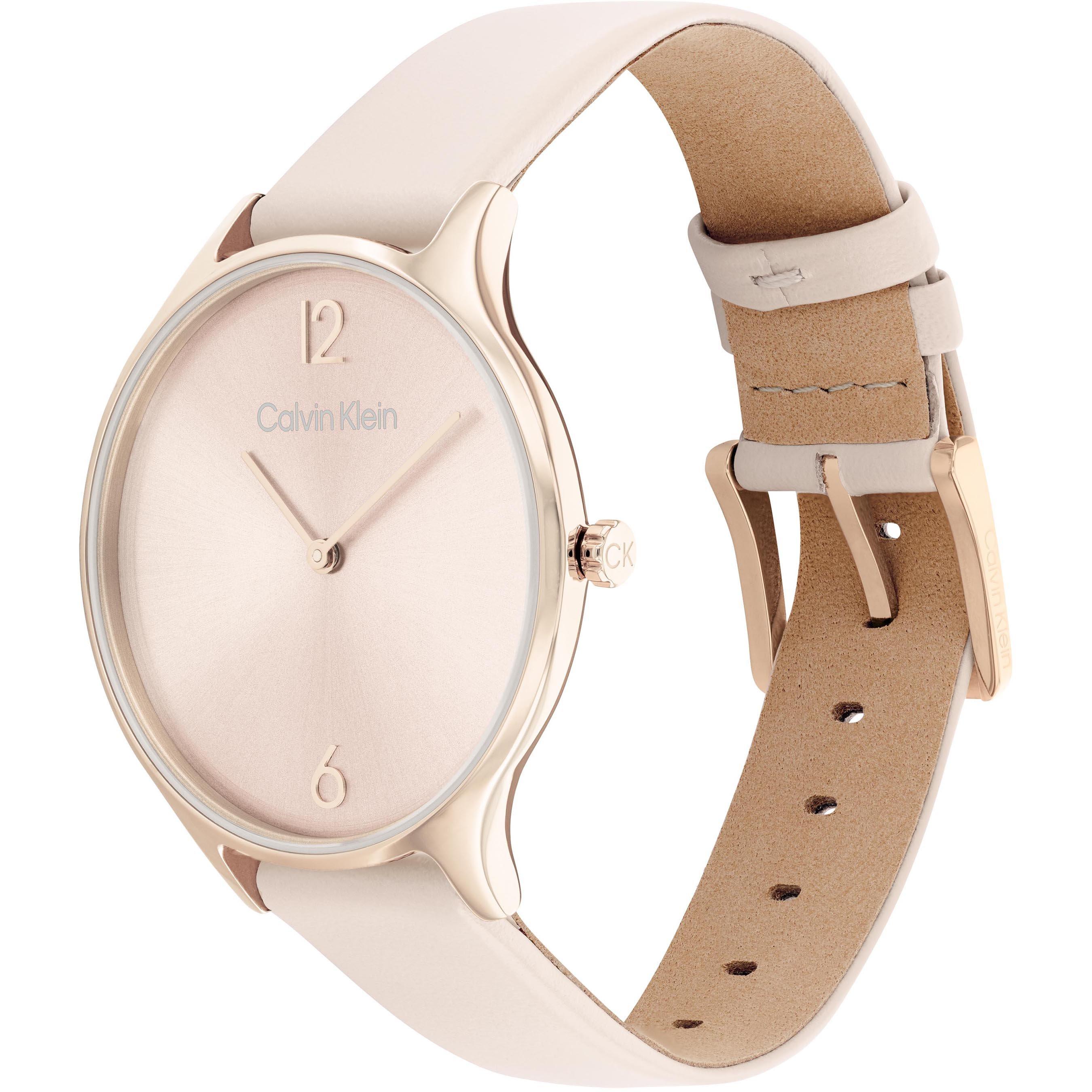 Blush/Gold - Calvin Klein - Ladies Calvin Klein Leather Strap Watch - 2