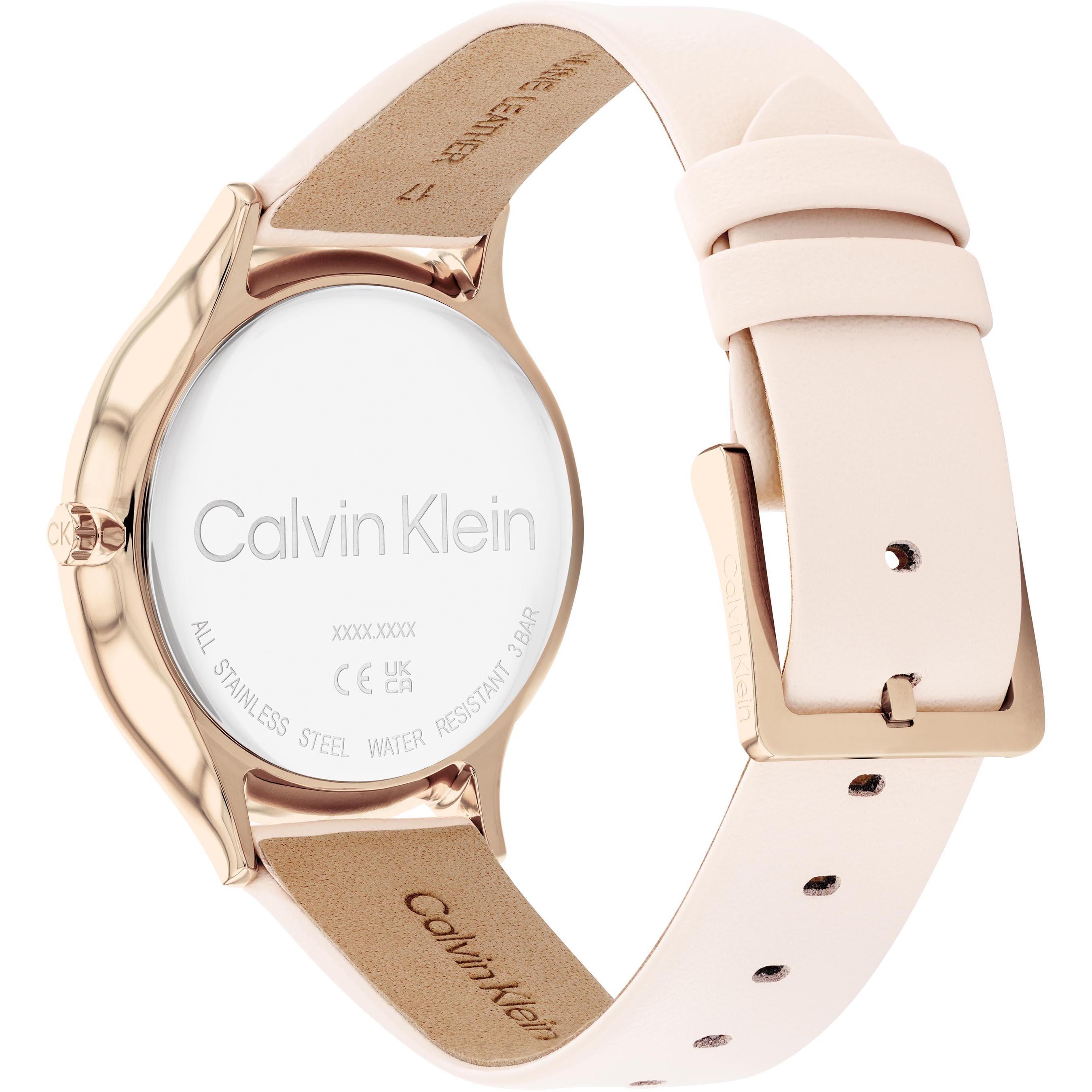 Blush/Gold - Calvin Klein - Ladies Calvin Klein Leather Strap Watch - 3