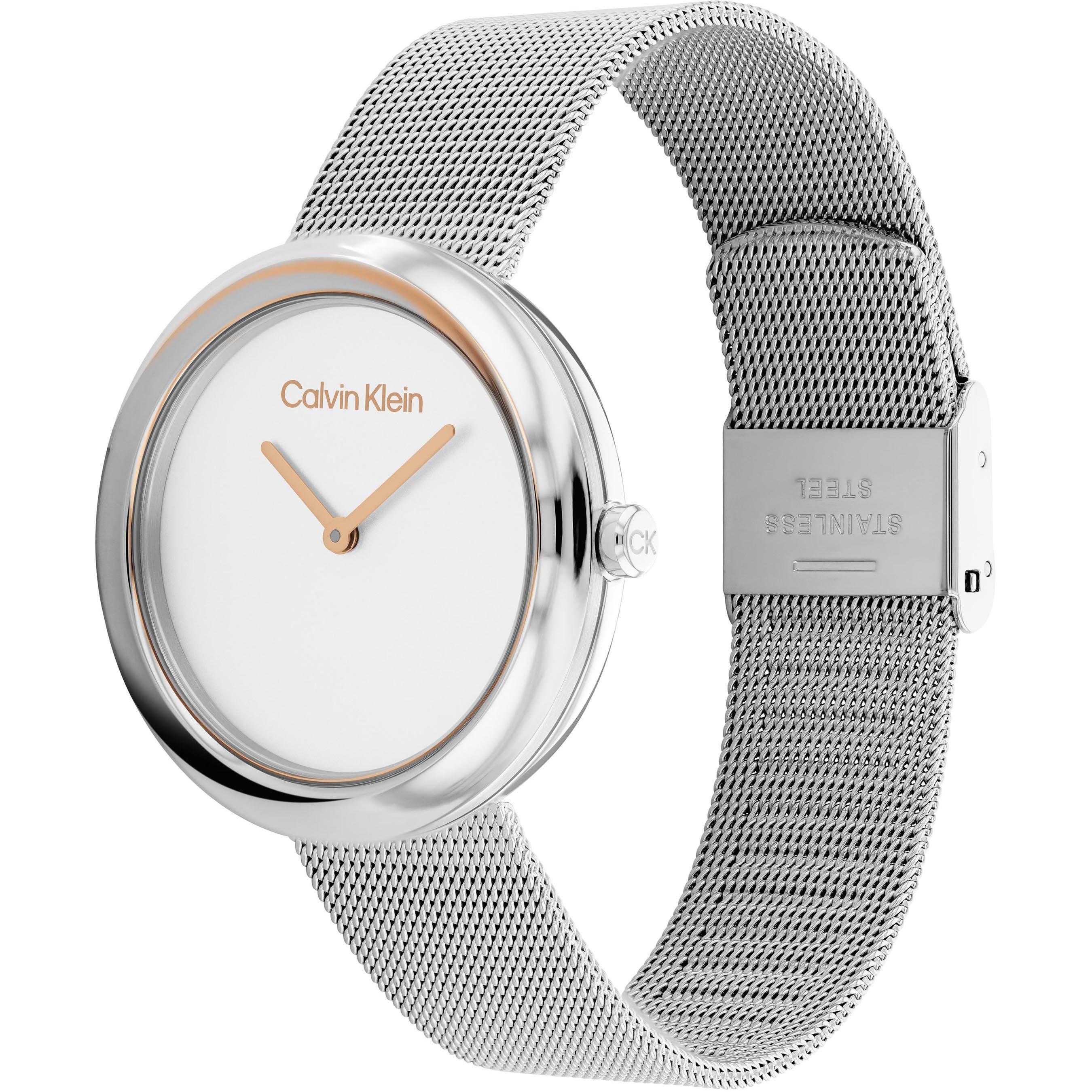 Silver - Calvin Klein - Twisted Bezel Watch - 2