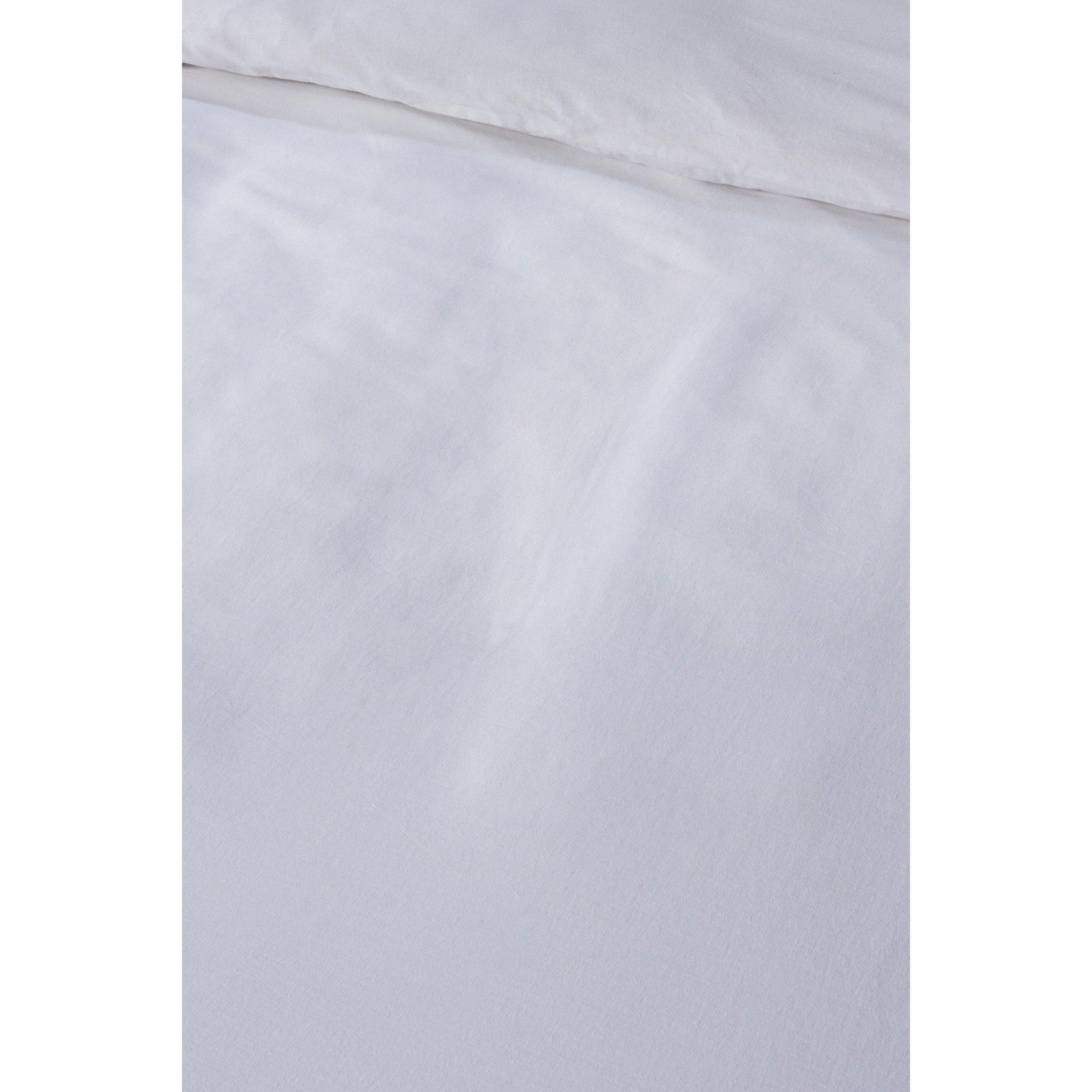 White - Homelife - Studio Cotton Piped Edge Duvet Set - 4