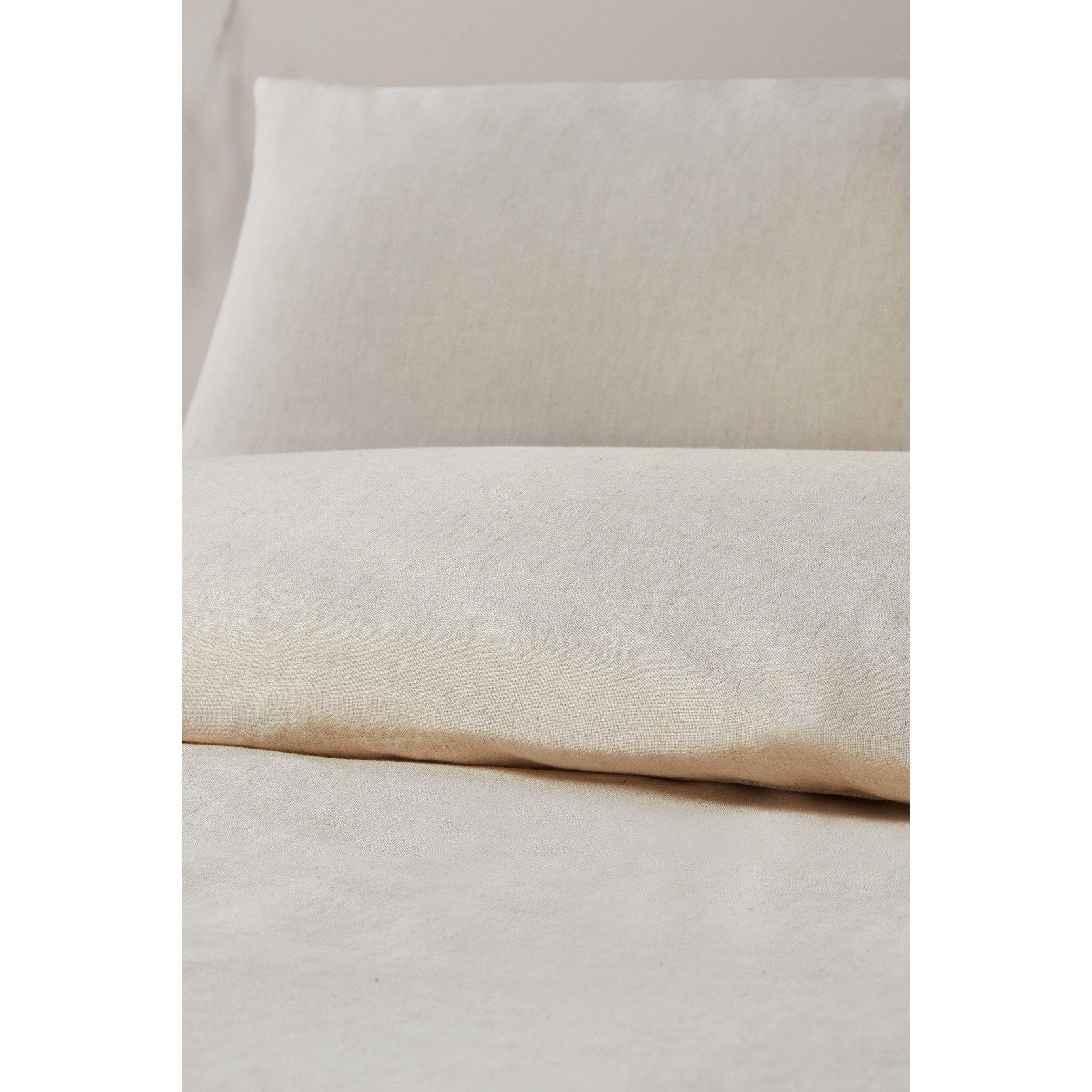 Natural - Homelife - Washed Linen Blend Duvet Set - 2
