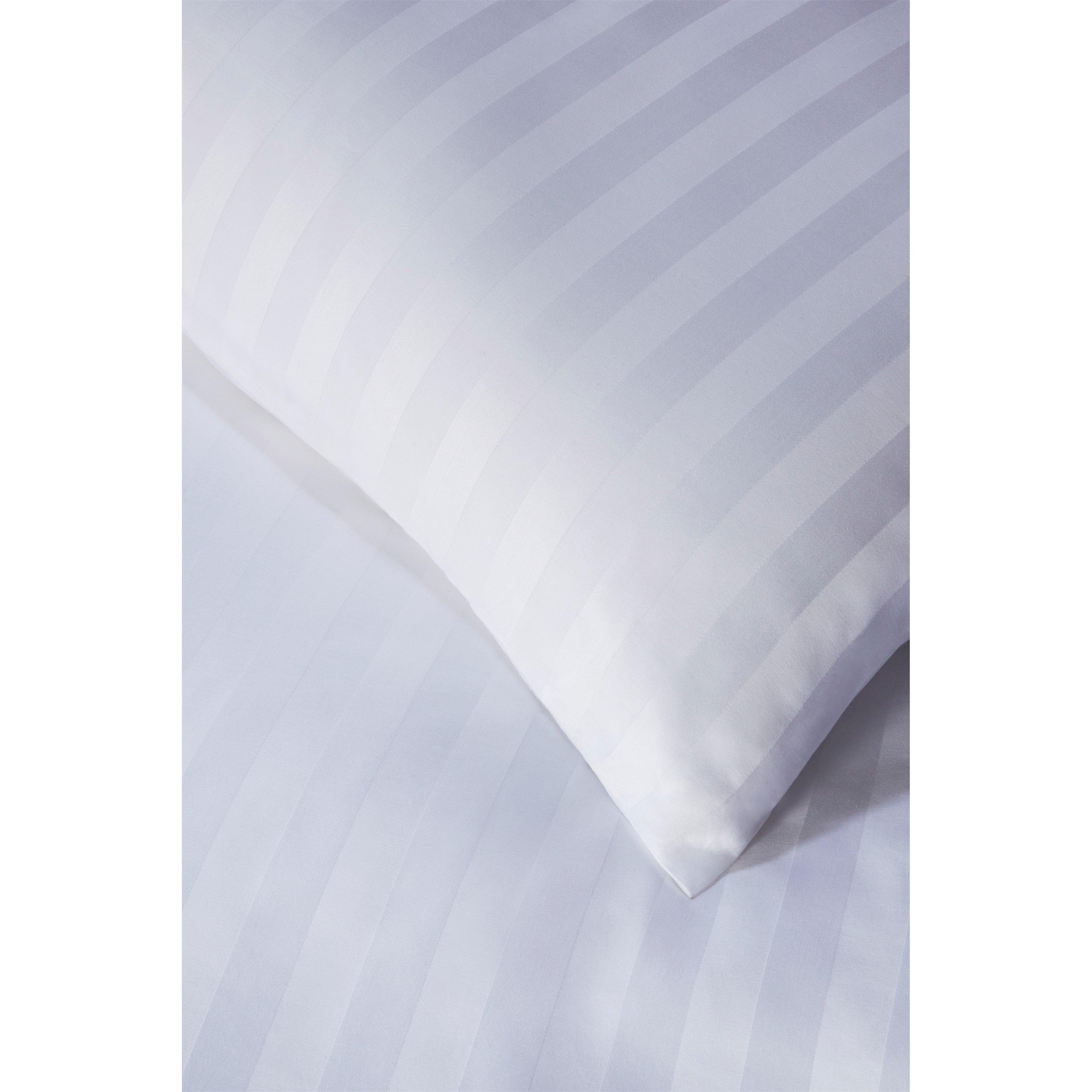 Silver - Homelife - Cotton Stripe Sateen Duvet Set - 4