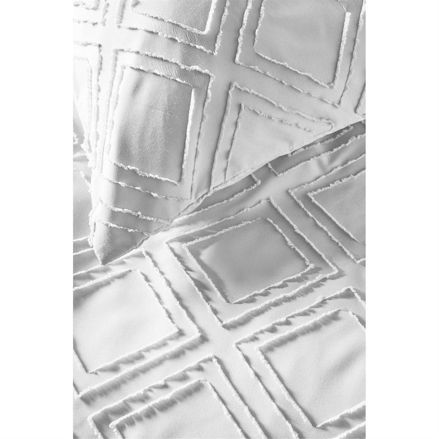 White - Homelife - Diamond Tufted Duvet Set - 2