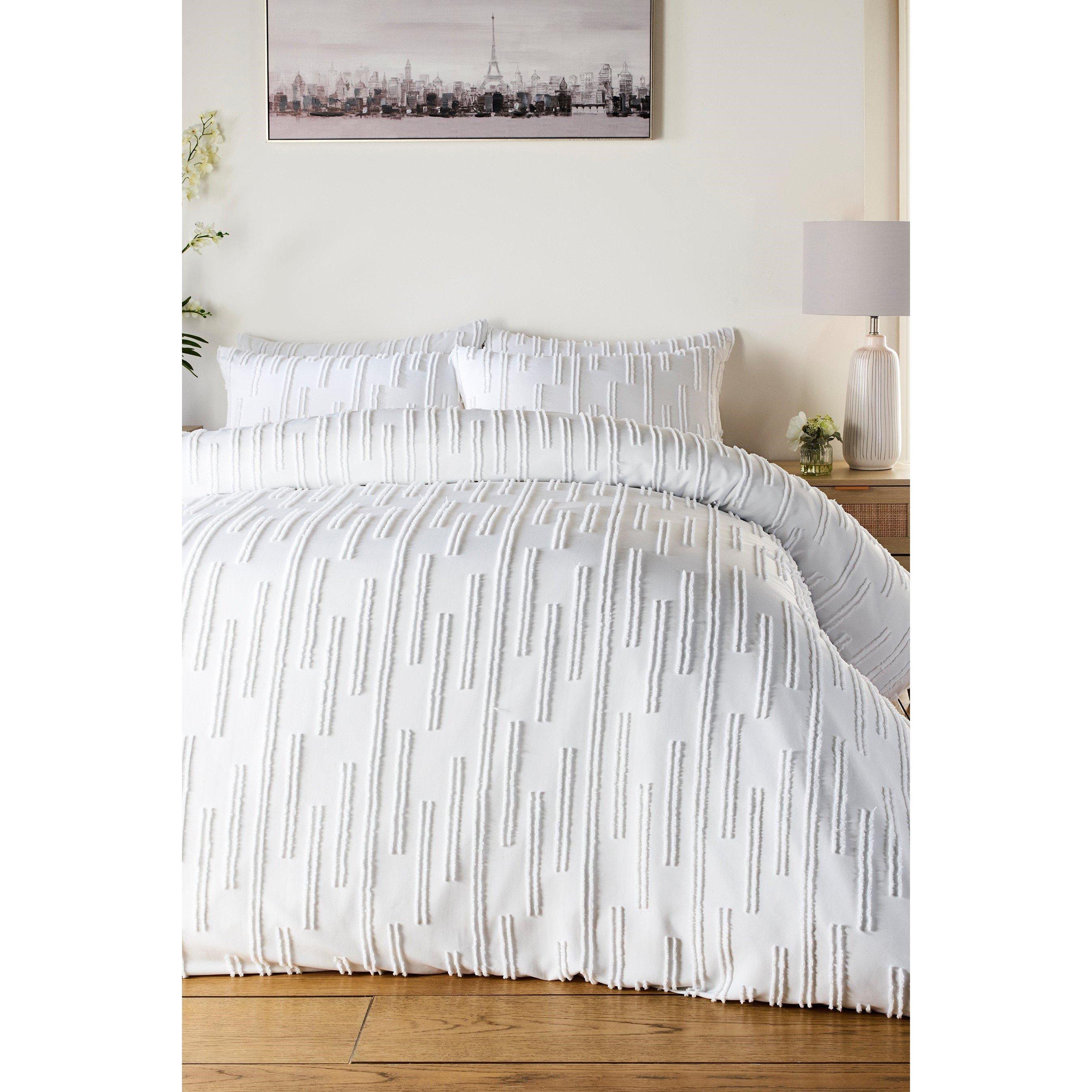White - Homelife - Ezra Duvet Set - 2