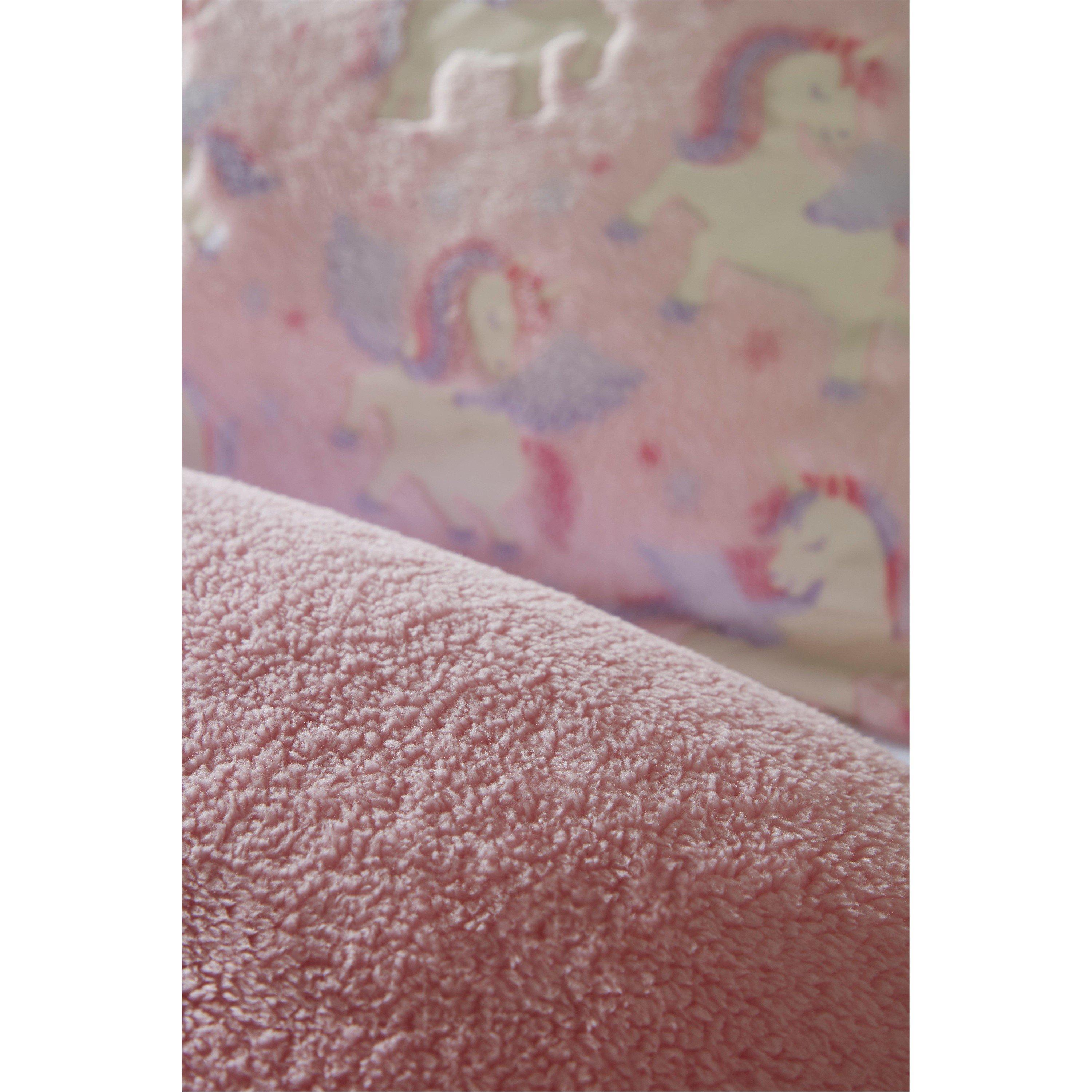 Unicorn - Homelife - Glow In The Dark Unicorn Teddy Fleece Duvet Set - 3