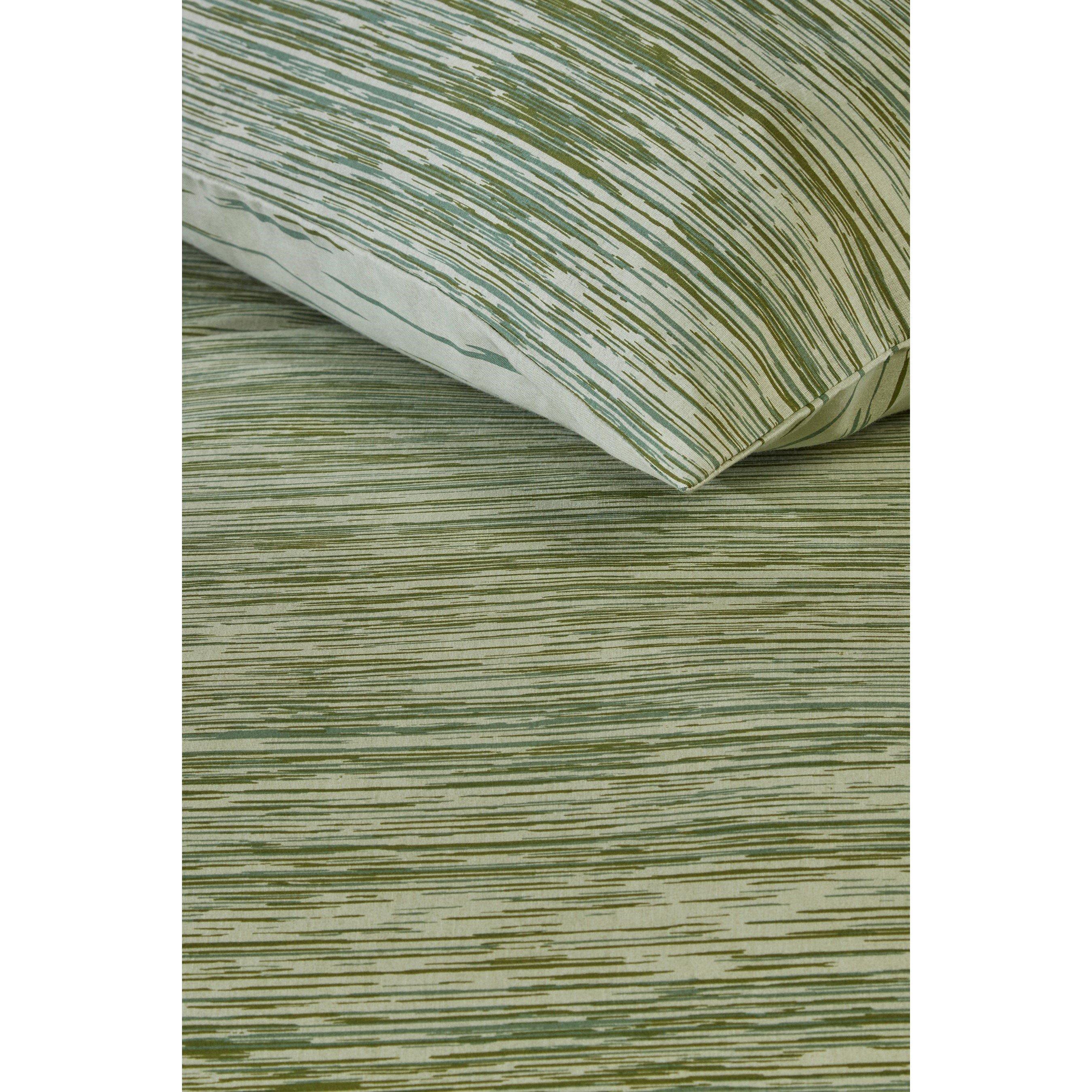 Green - Homelife - Homelife Linear Stripe Duvet Set - 3