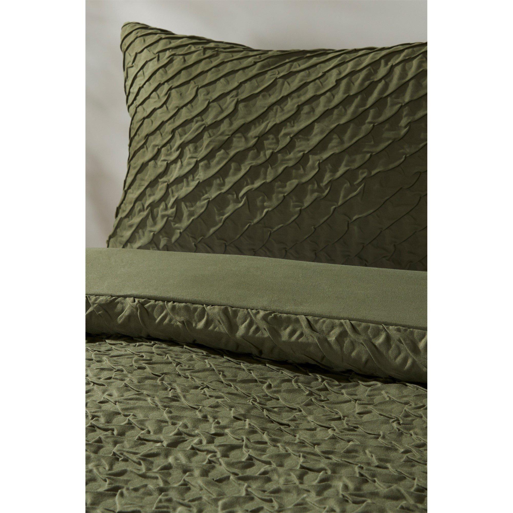 Green - Homelife - Michigan Crinkle Duvet Set - 3