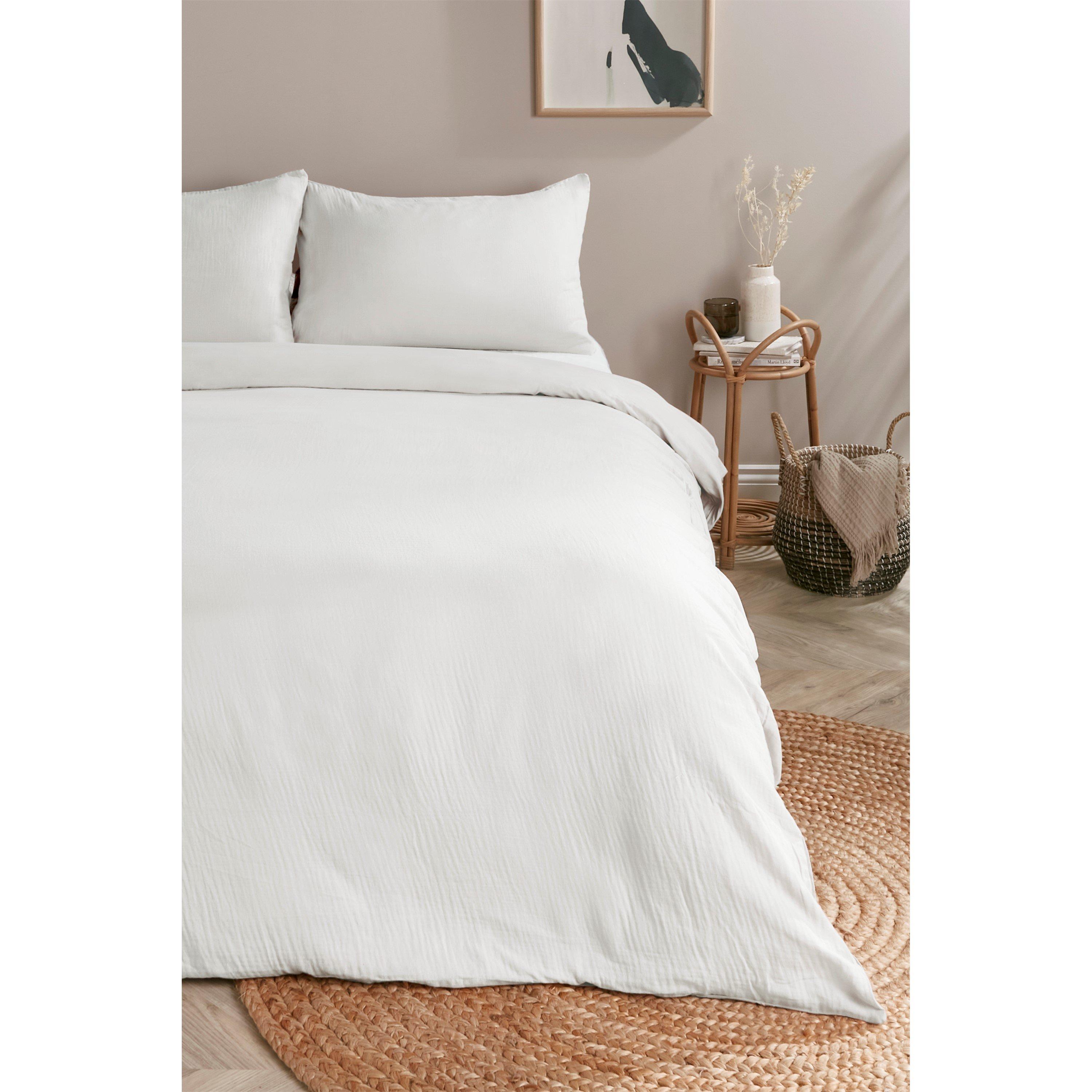 Homelife  Milan Gauze Duvet Set - White - Double