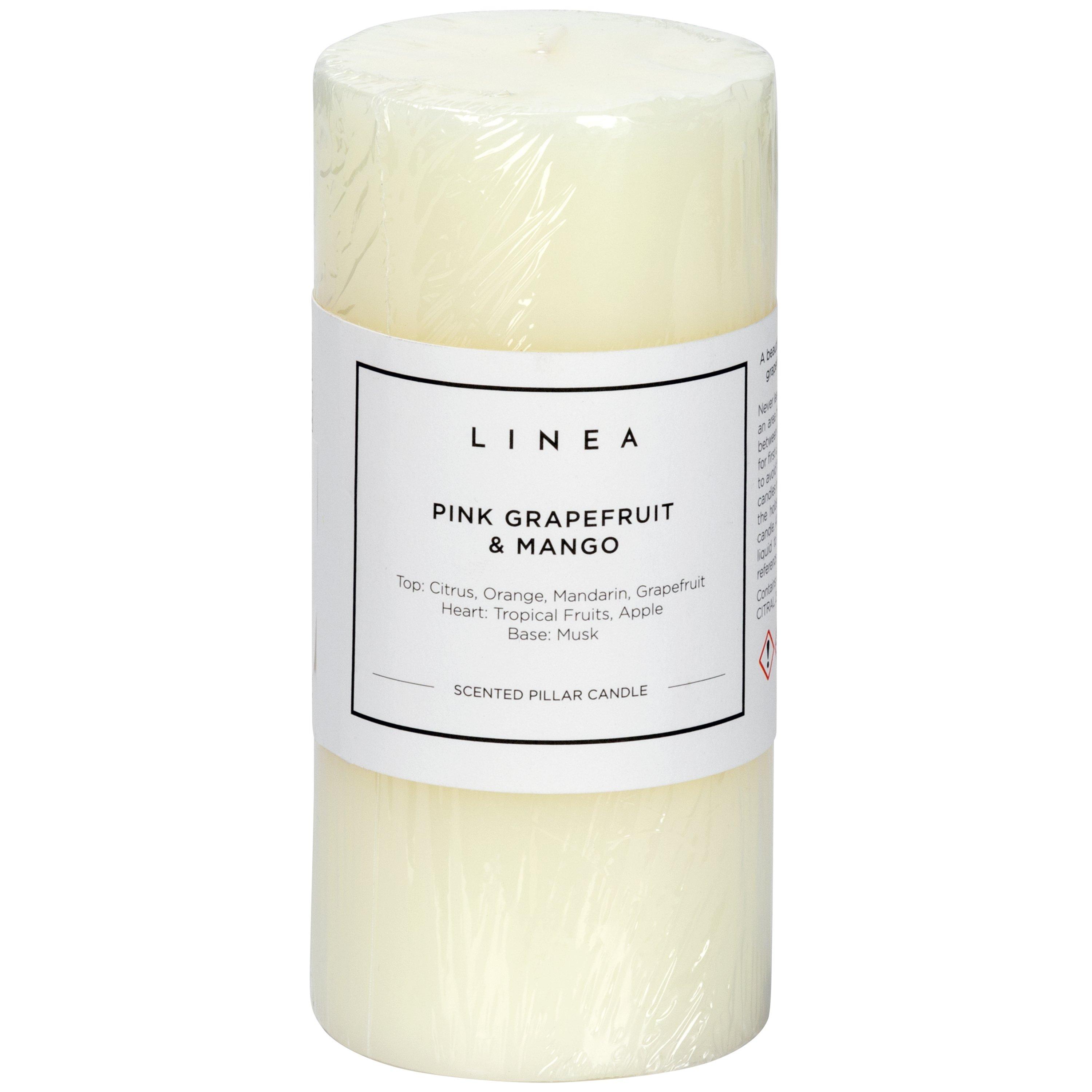 Linea  Scented Pillar Candle - Pink Grapefruit