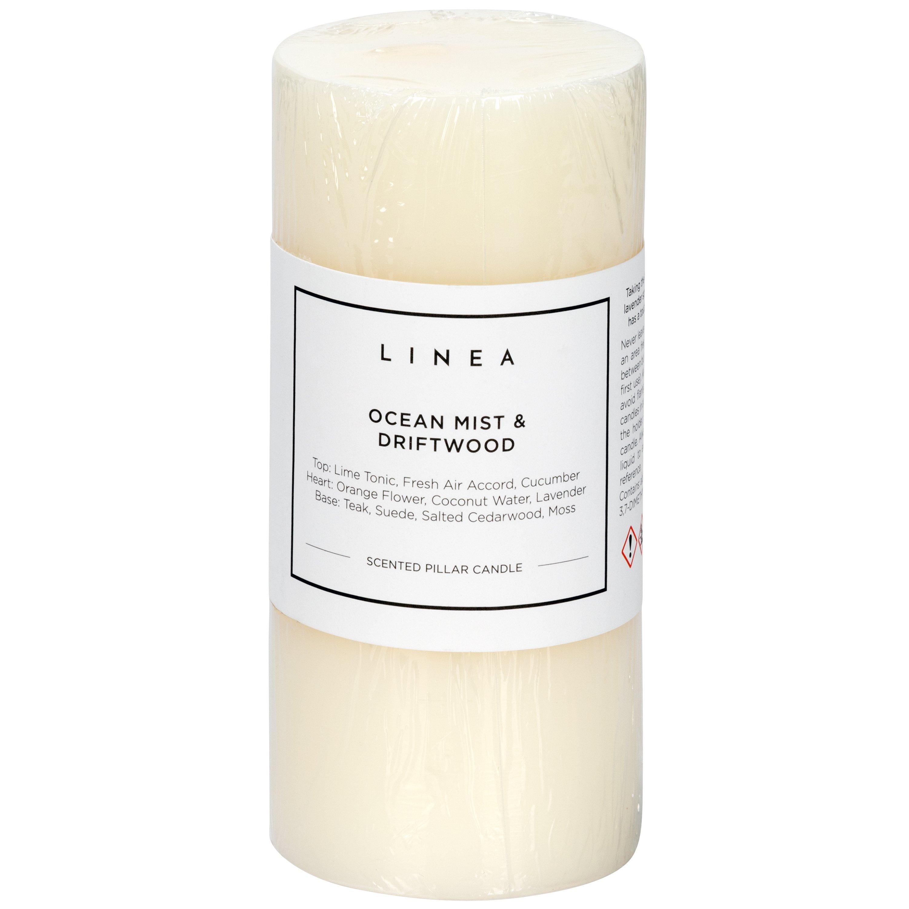 Linea  Scented Pillar Candle - Ocean Mist