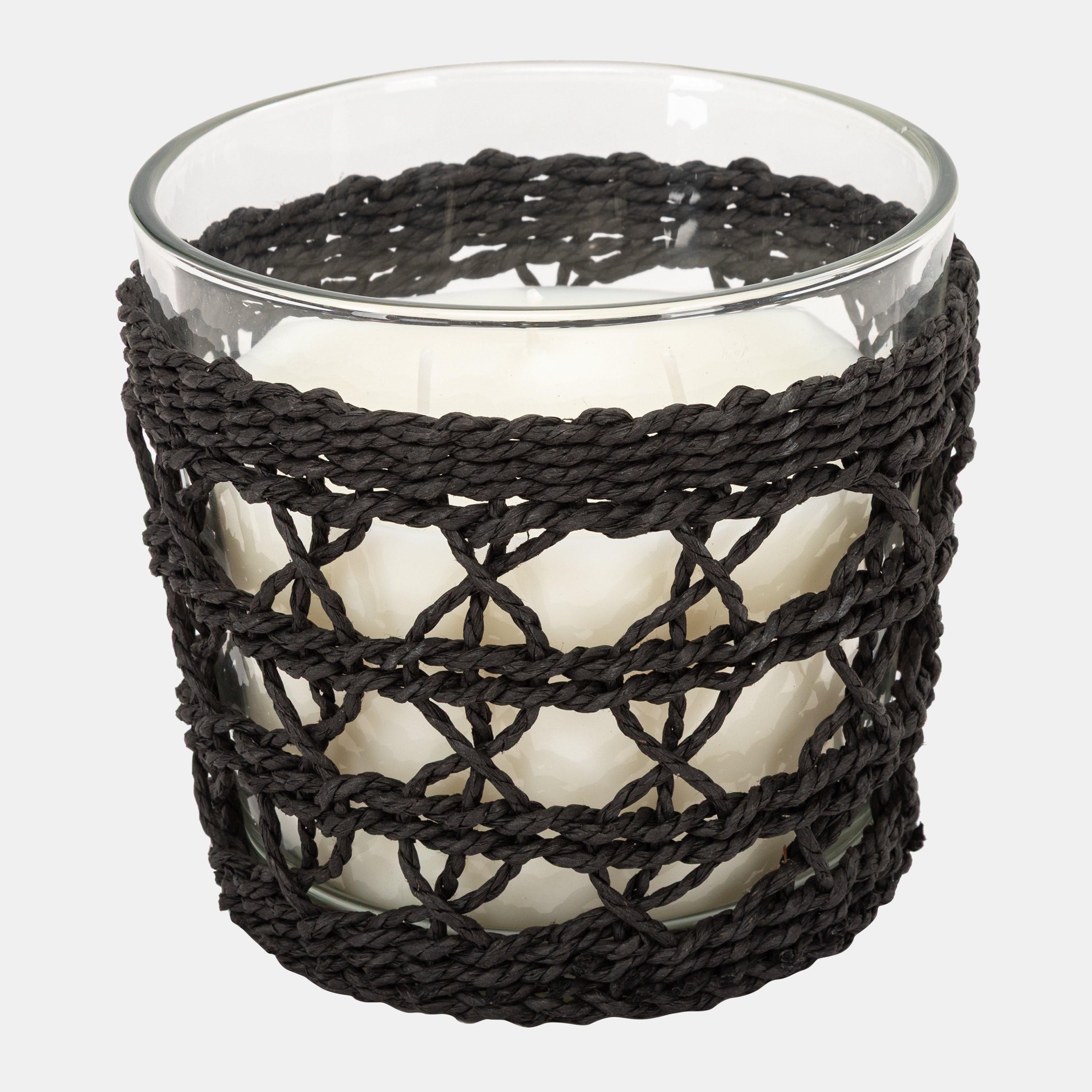 Biba  Rattan Candle - Black