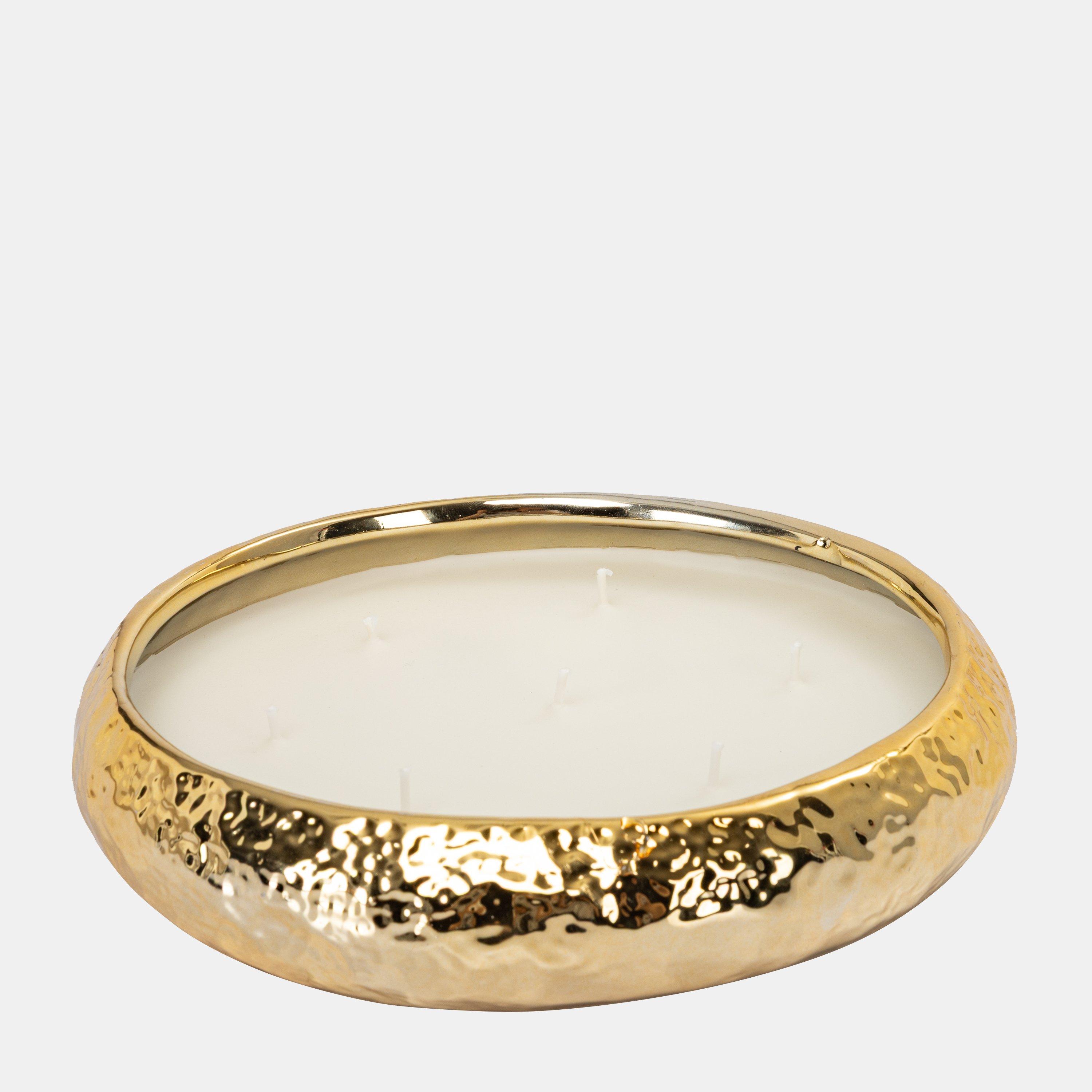 Biba  7 Wick Bowl Scented Candle Gold