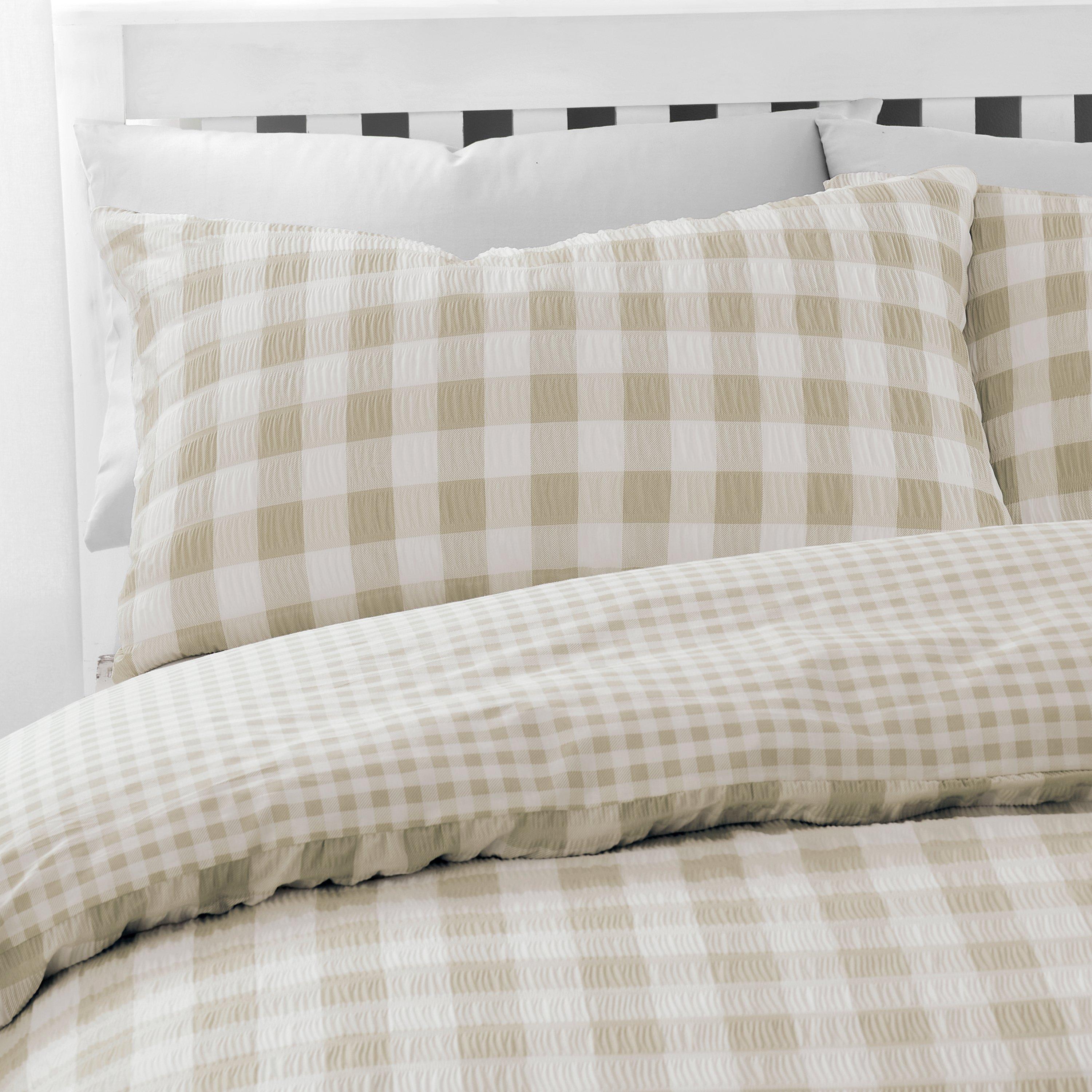 Natural - Catherine Lansfield - Reversible Duvet Cover Set - 3