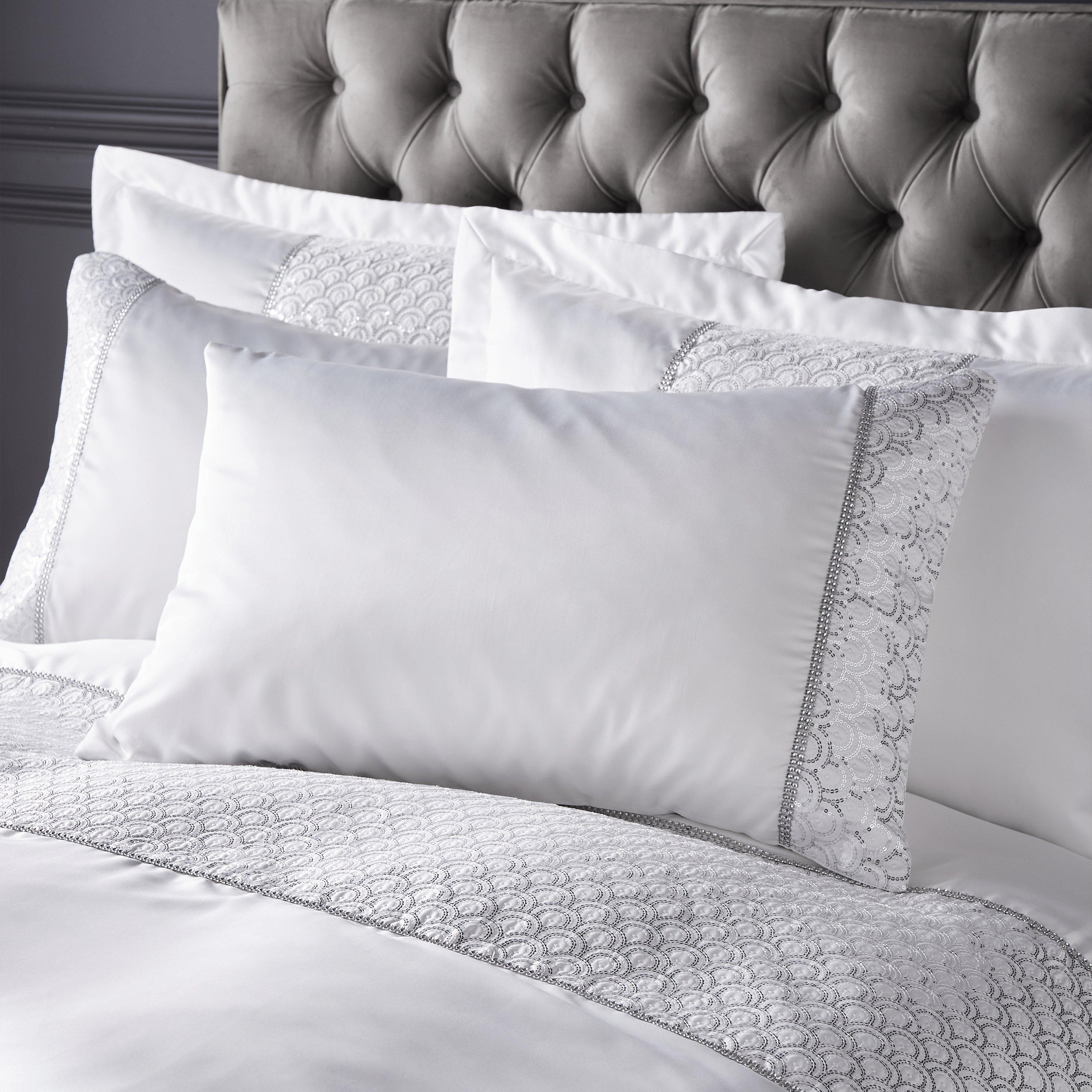 White - Catherine Lansfield - Duvet Cover Sets - 2