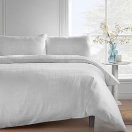Catherine Lansfield Cotton Rich Woven Check Duvet Cover Set