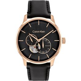 Calvin Klein Gents Calvin Klein Leather Strap Watch