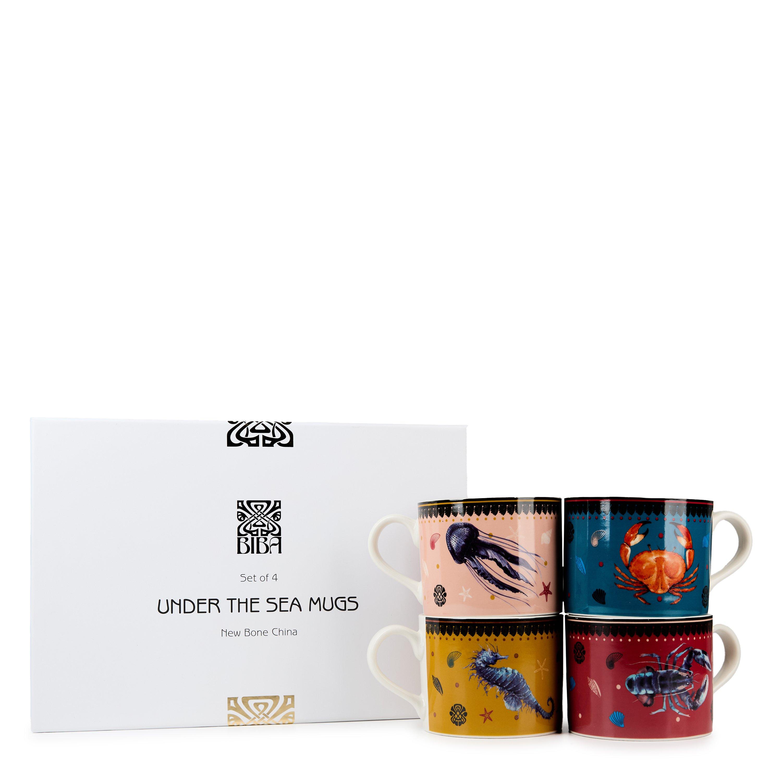 Sob o Mar - Biba - Printed Mugs Set of 4 - 1