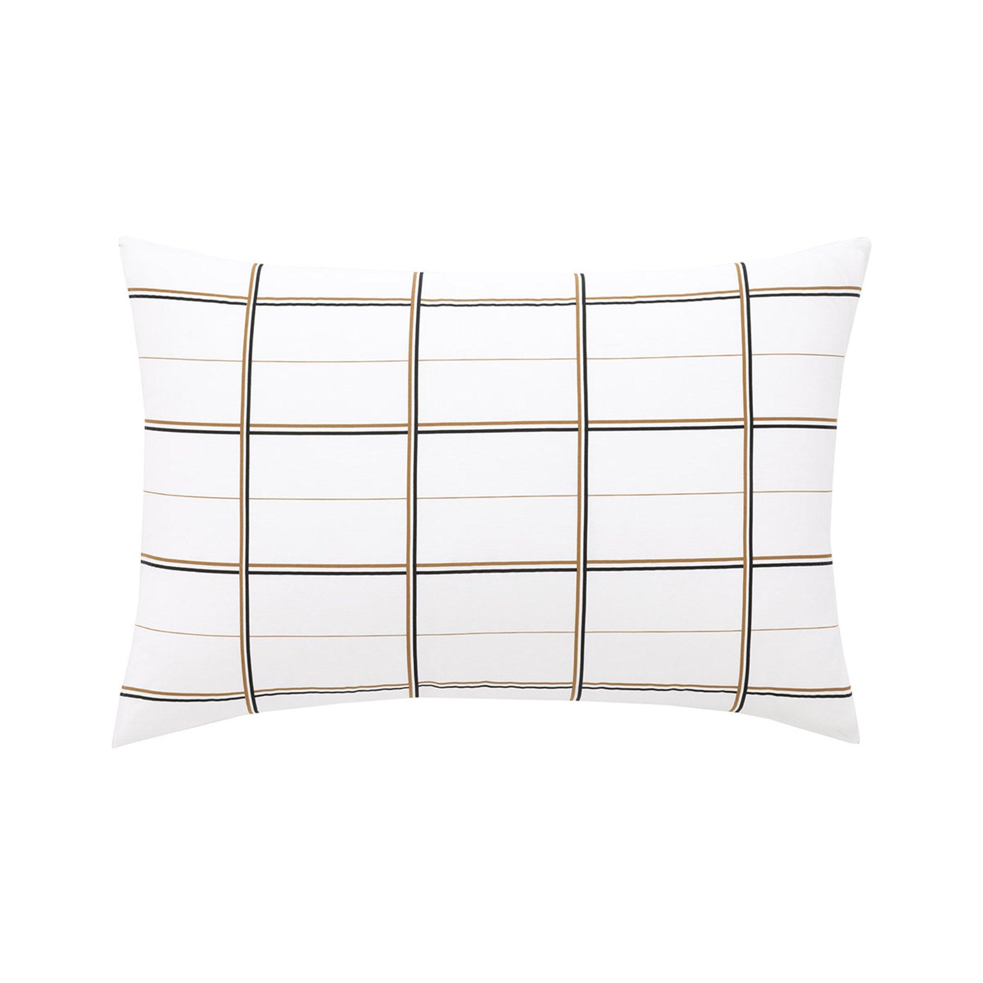 White - Boss Home - Boss Check Pillowcase - 2
