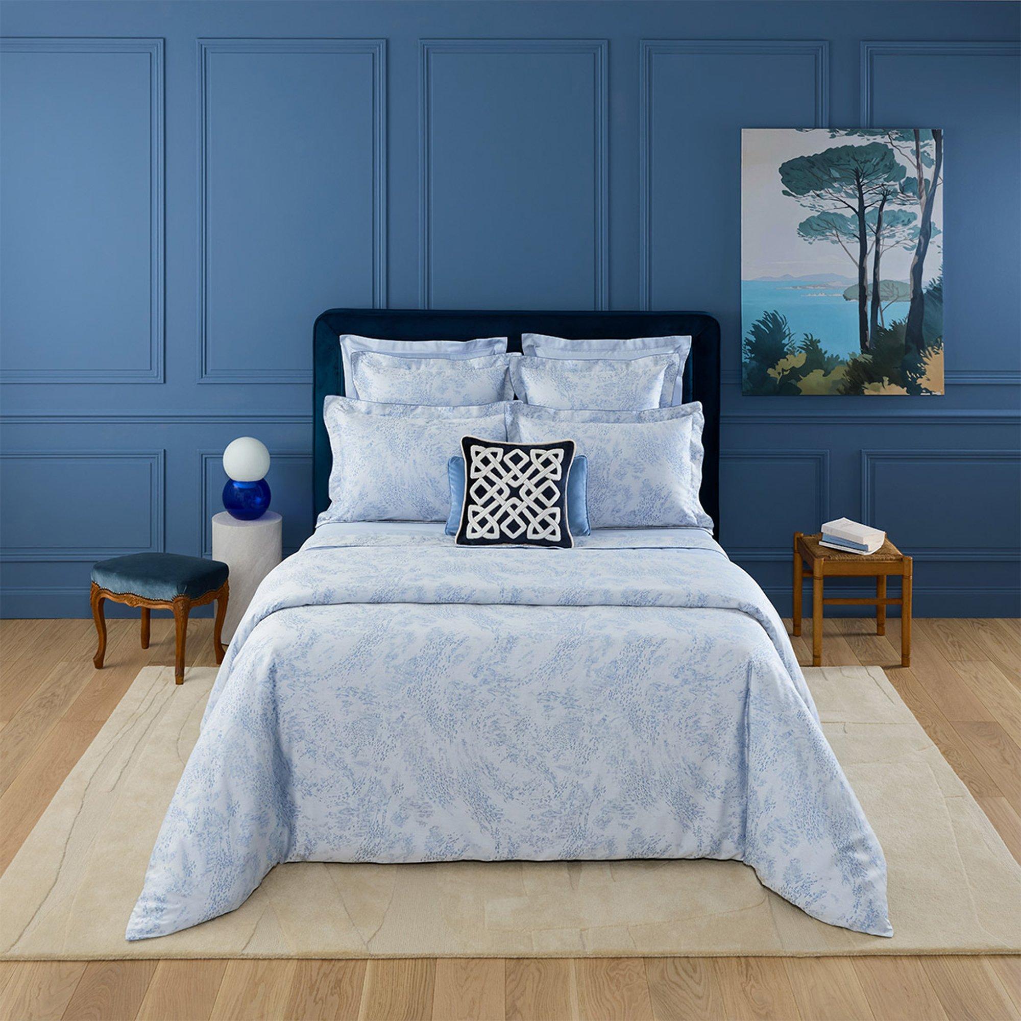 Blue - Yves Delorme - Ecumes Oxford Pillowcase - 1