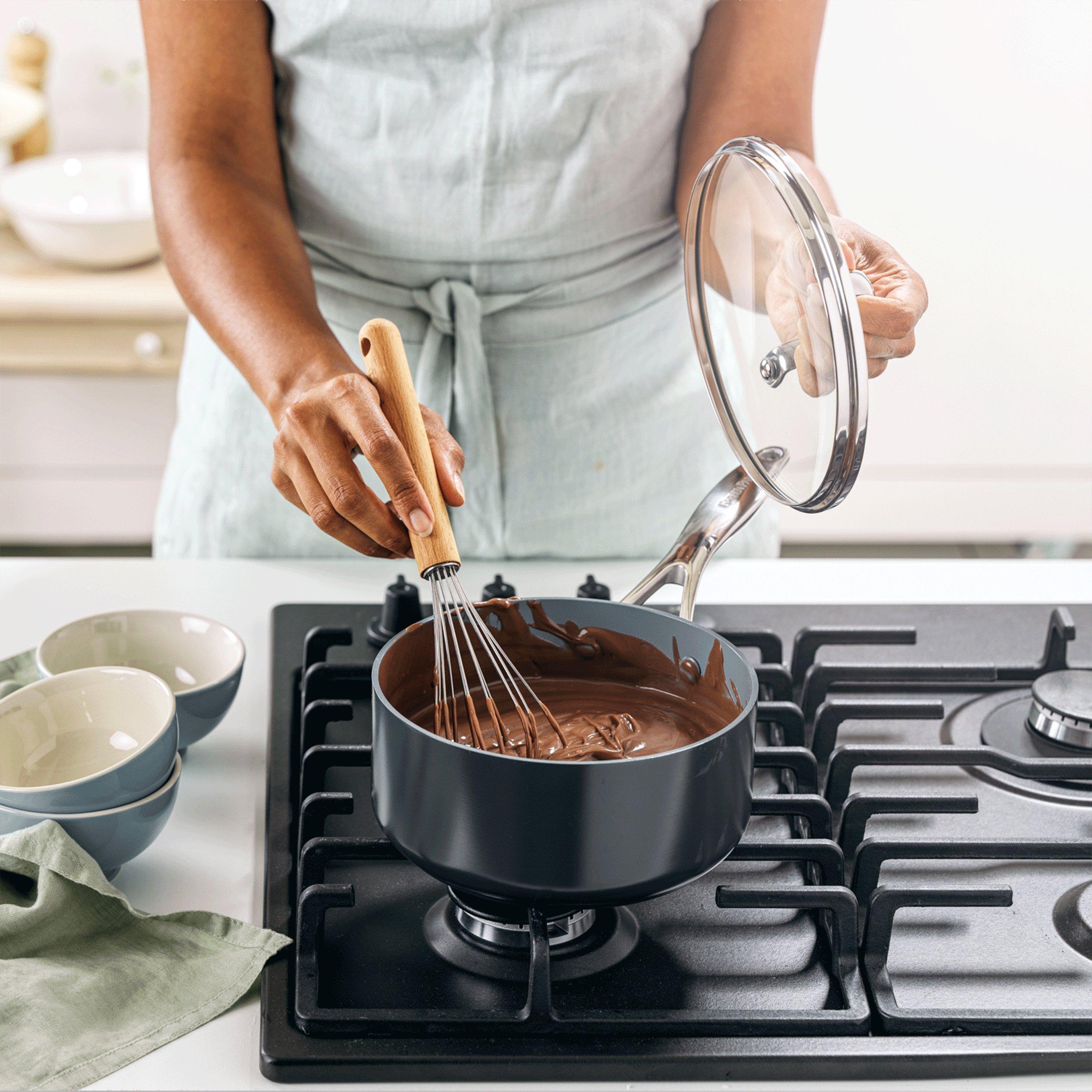 Black - GreenPan - Saucepan with Lid - 7