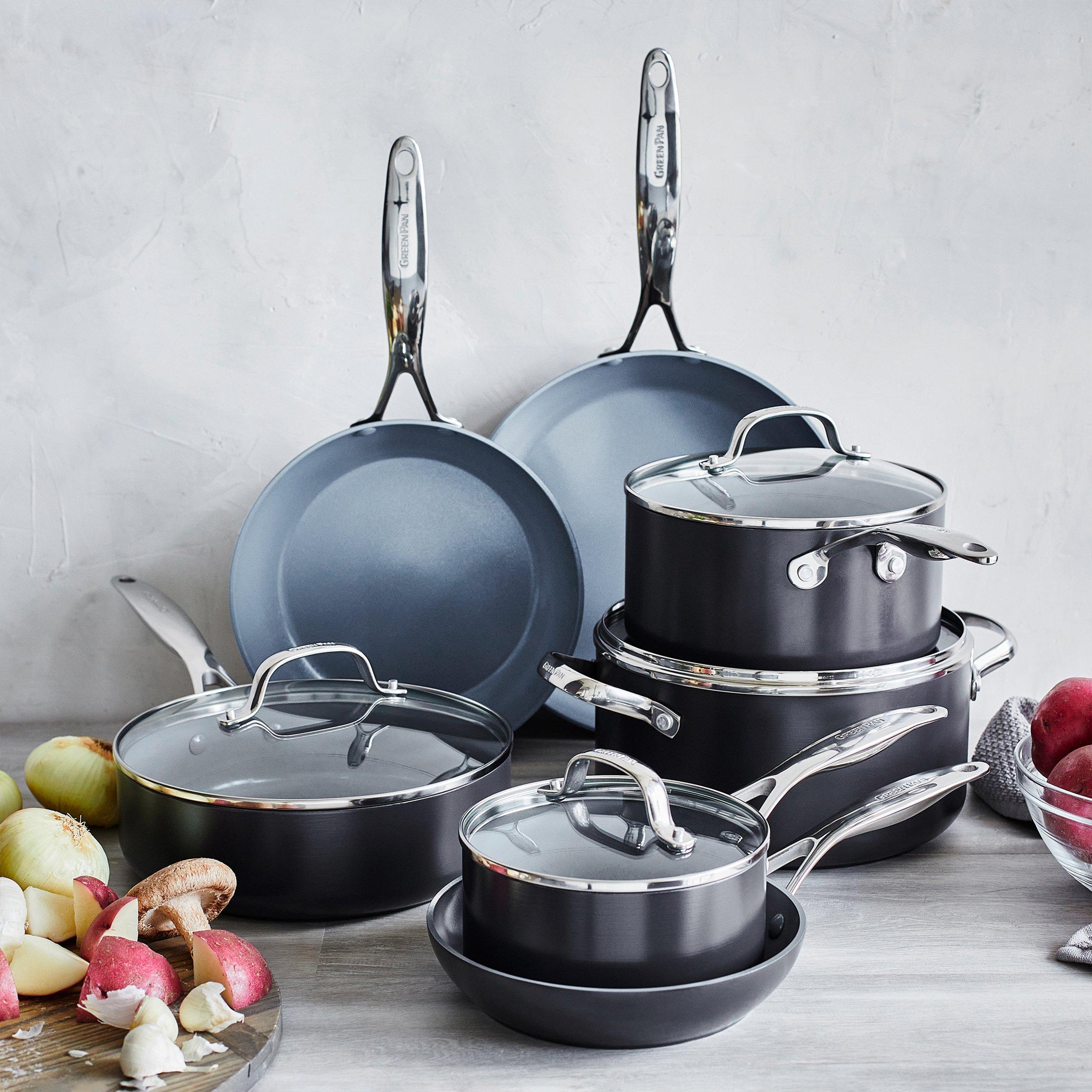 Black - GreenPan - Saucepan with Lid - 9