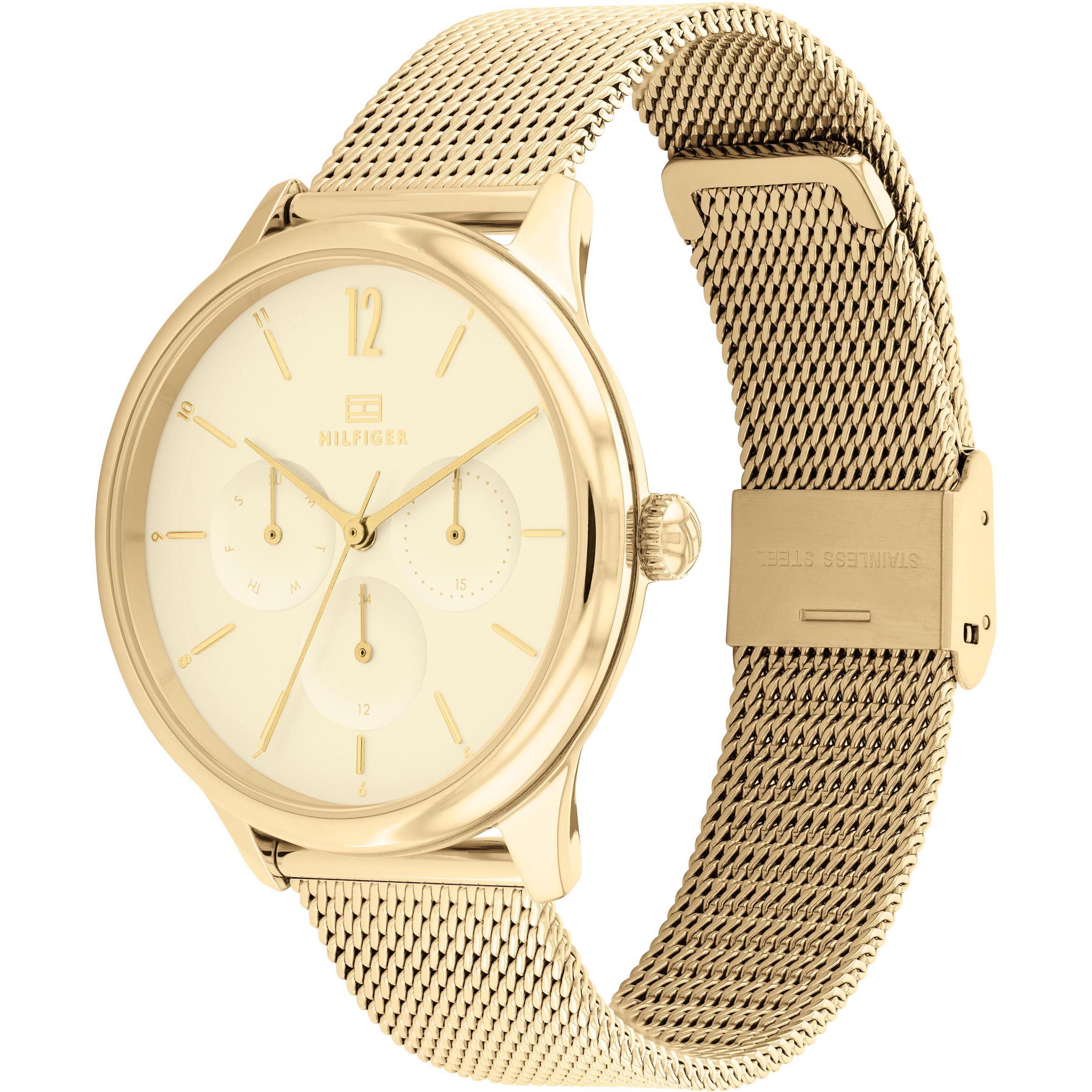 Gold - Tommy Hilfiger - Ladies Tommy Hilfiger gold mesh watch - 2