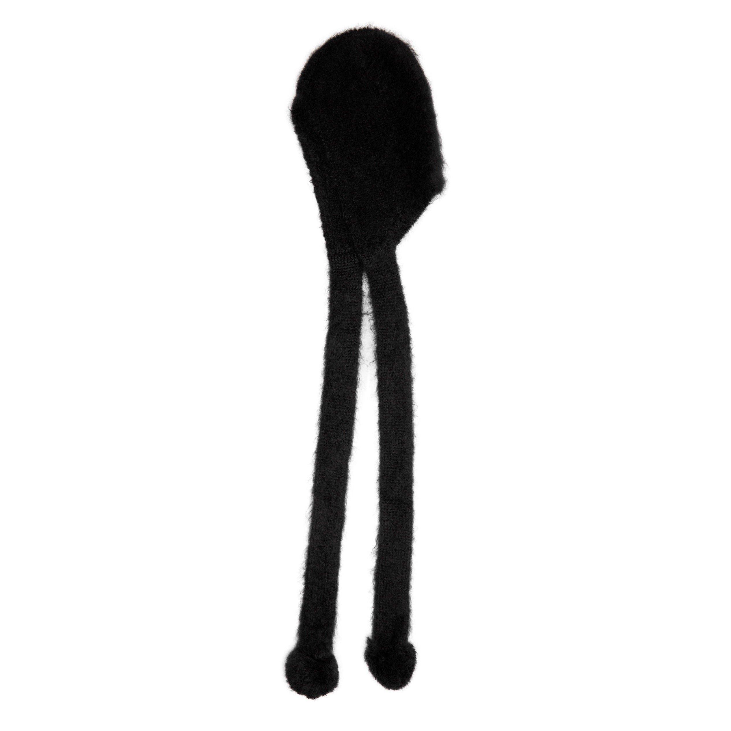 BLACK - Acne Studios - POM POM HOOD HAT