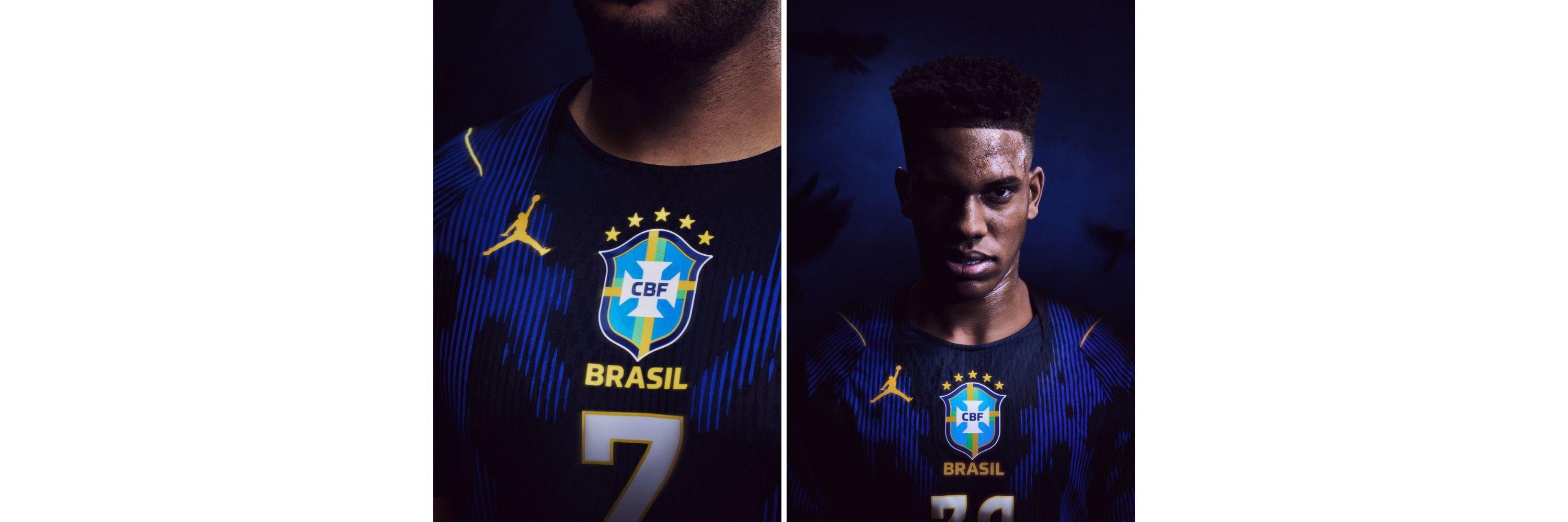 Estevao wearing the new Bazil Shirt for the 2026 World Cup