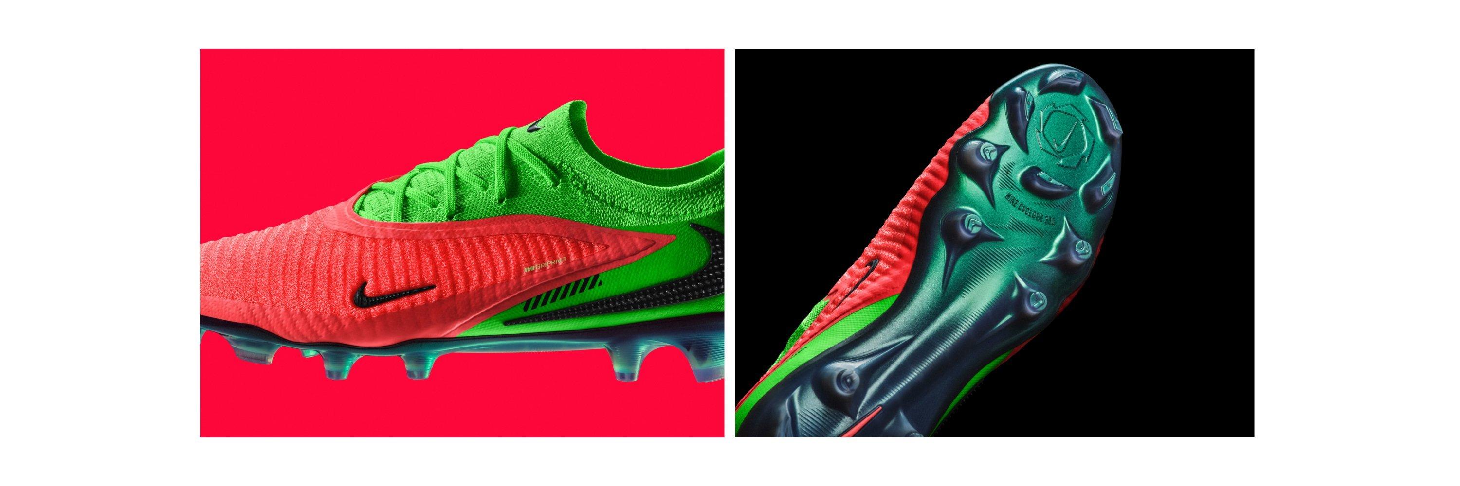 Two images of nike phantom football boots