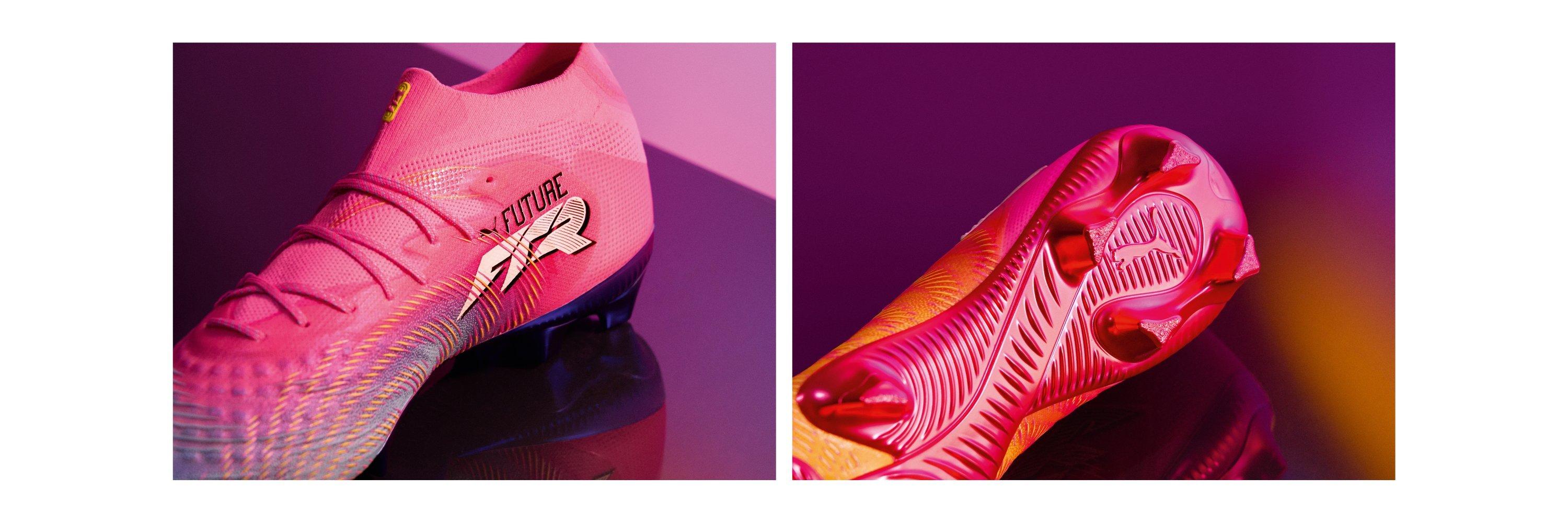A close up image of the puma world cup boots