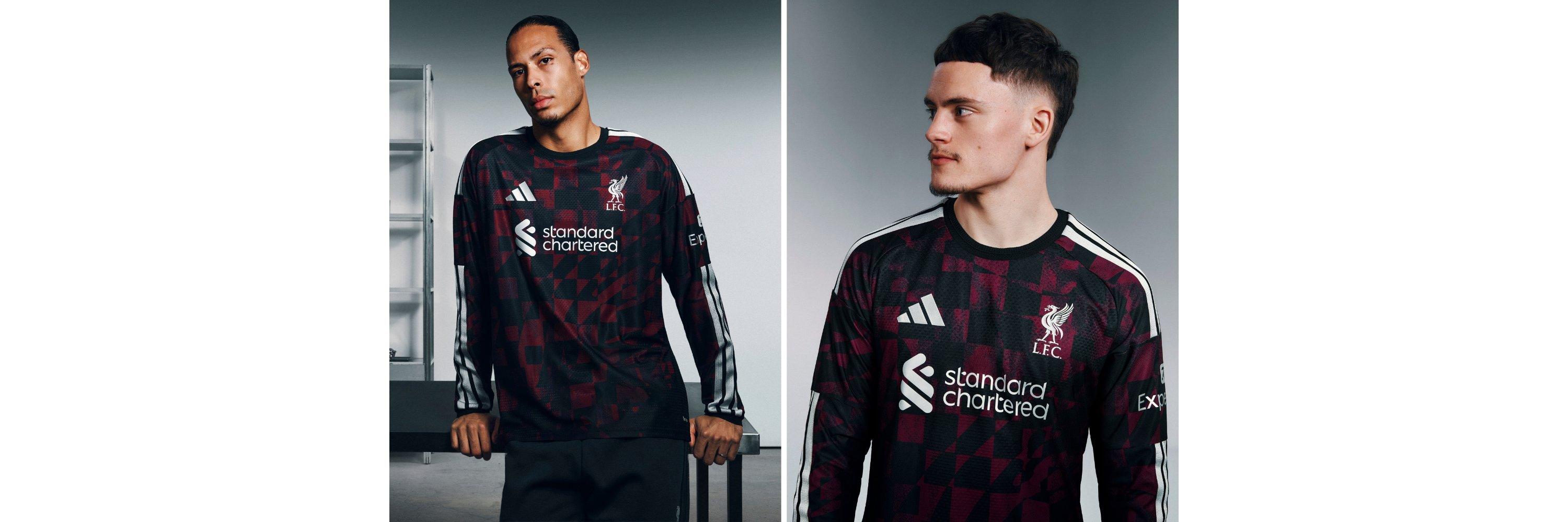 A picture of Wirtz and Virgil Van Dijk wearing the new liverpool 26/27 football shirt