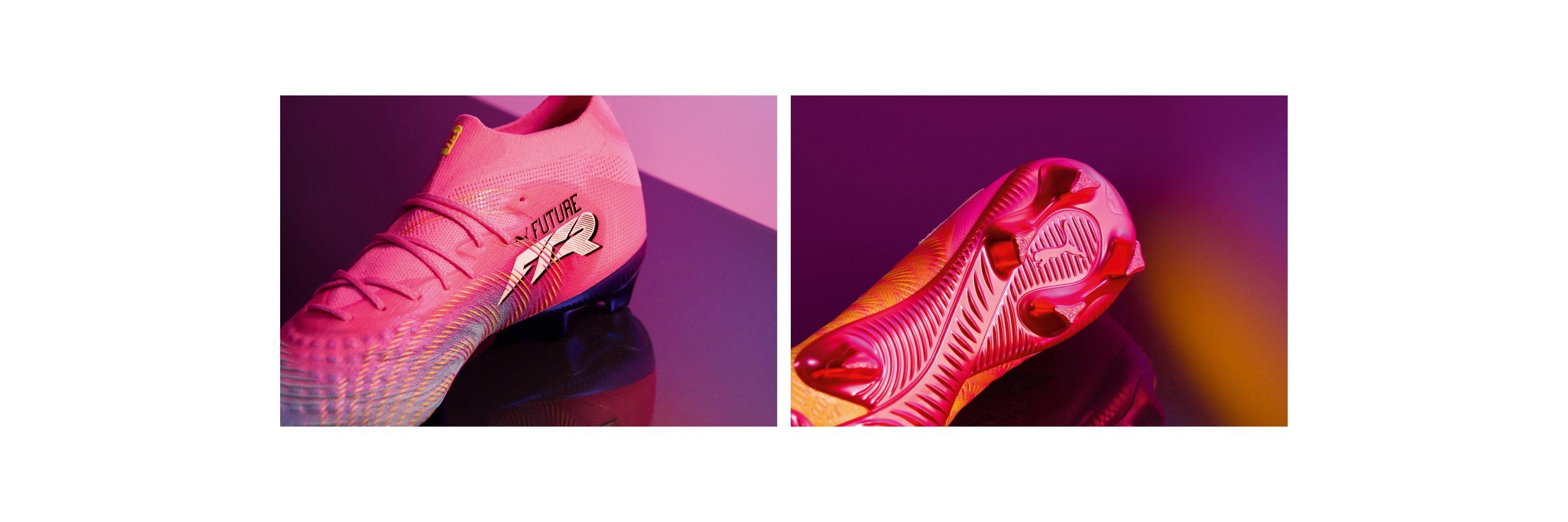 A close up image of the puma world cup boots