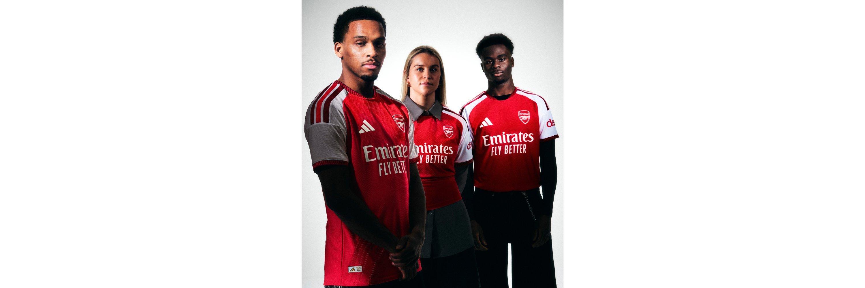 Arsenal players wearing the 2026 / 2027 Home Kit