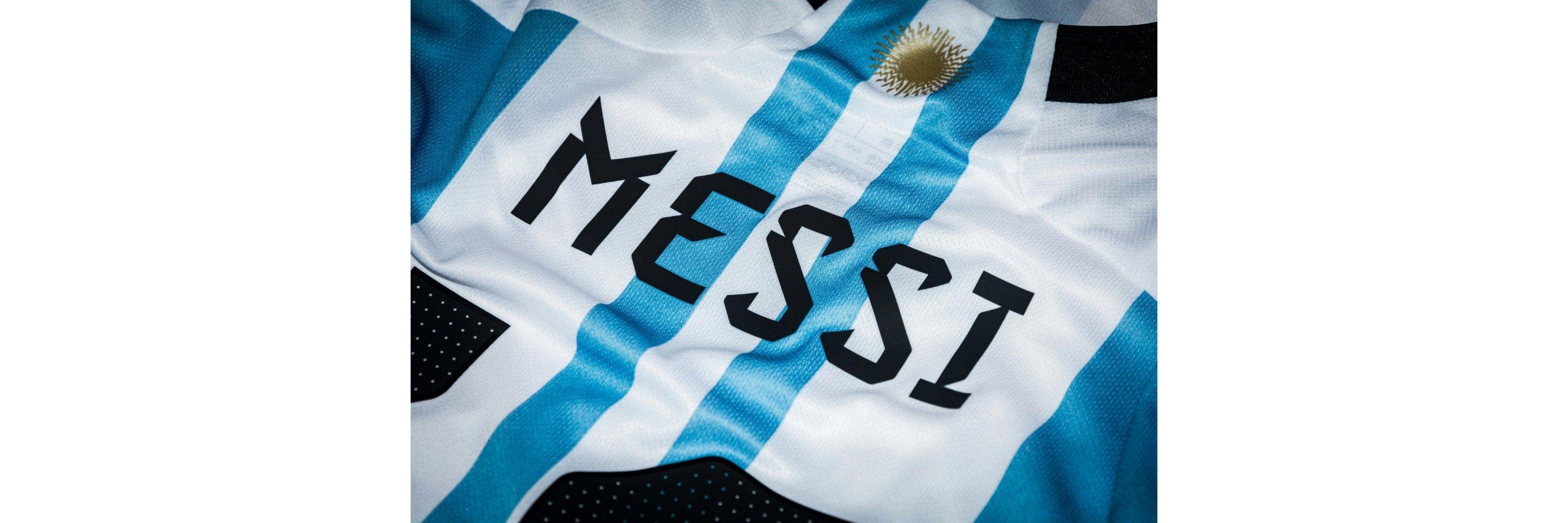 An Argentina shirt with Messi on the back