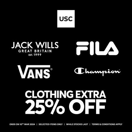 USC Selected Apparel Extra 25% Off