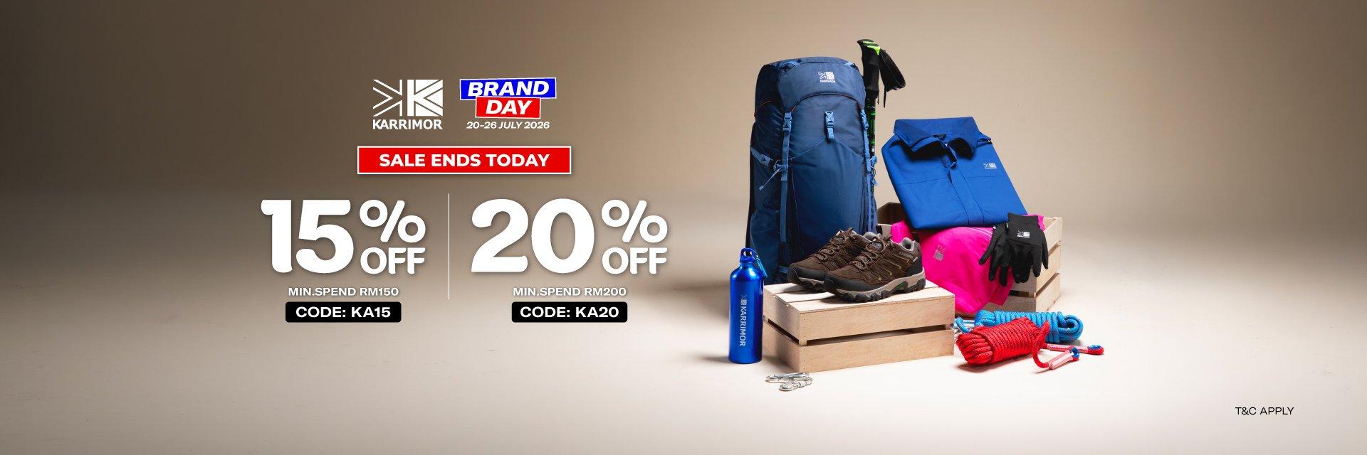 Karrimor Brand day Sale Ends Today
