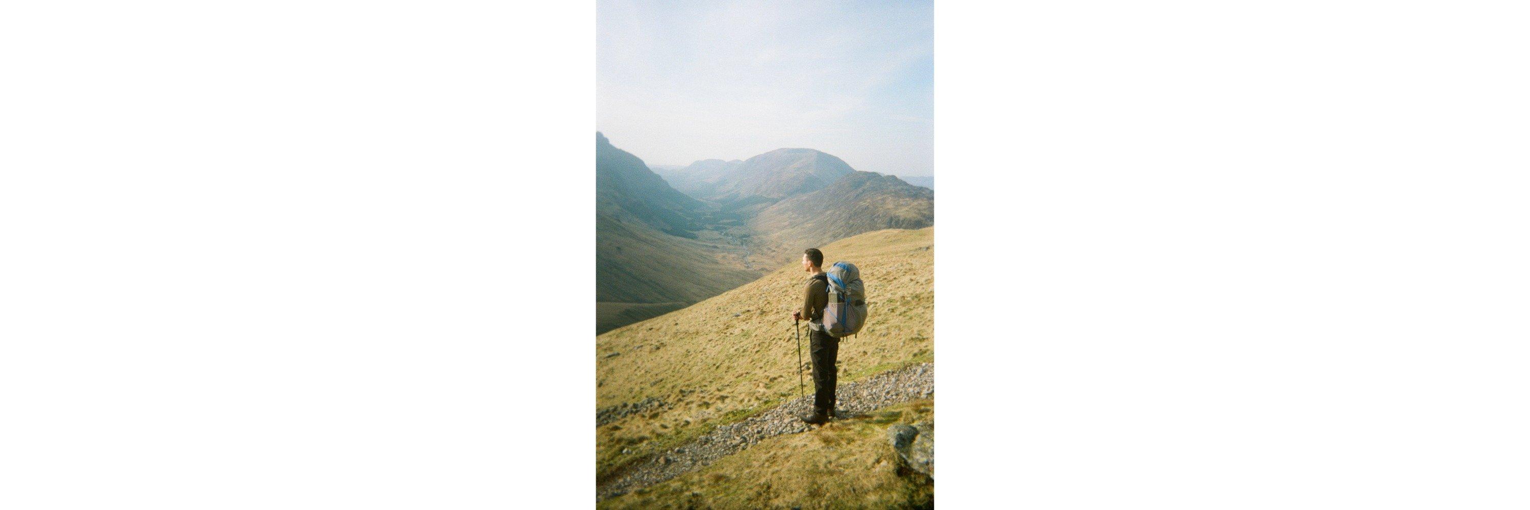 Tom Sparrow taking in the view during a hike