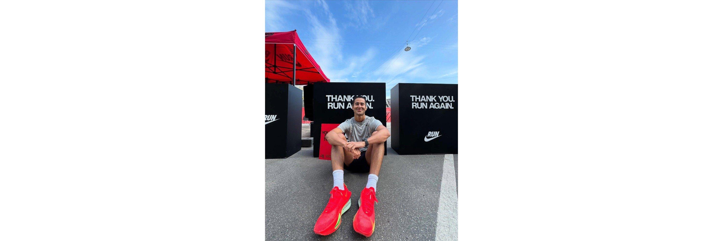 Tommy Trees sitting down after a run