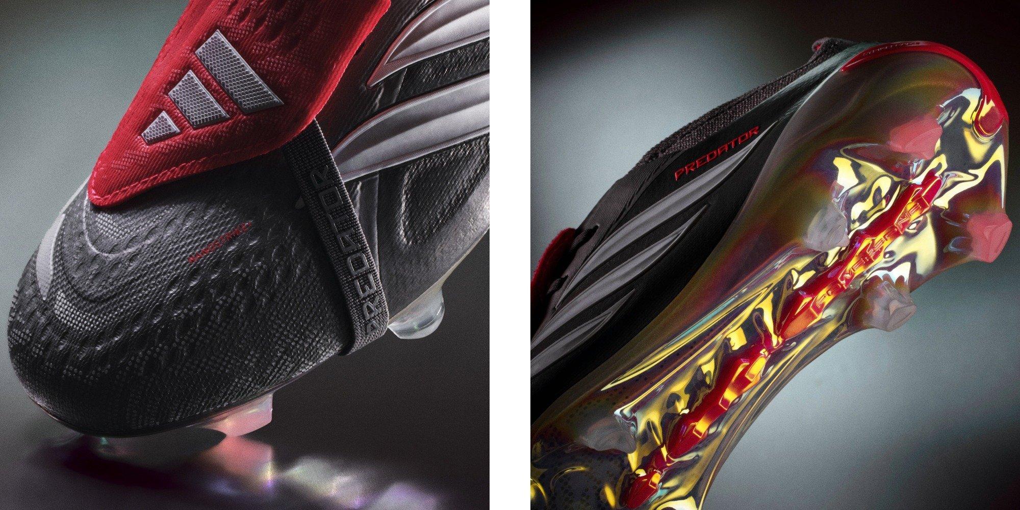 A split image of adidas Predators