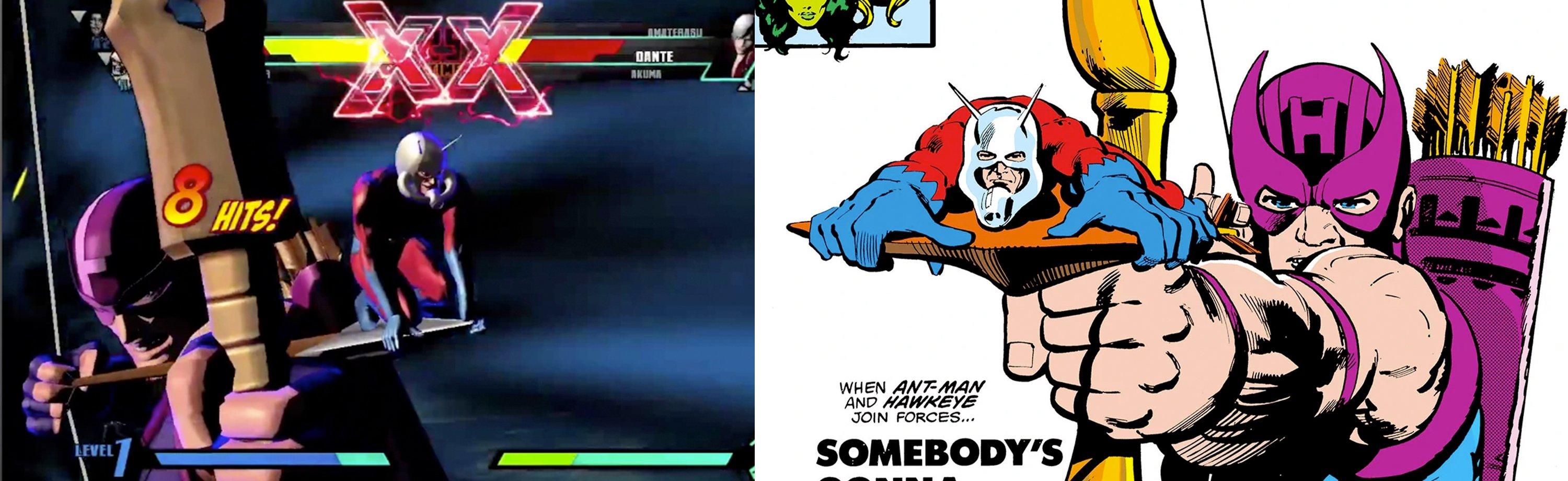 ant man and hawkeye in marvel vs capcom 3
