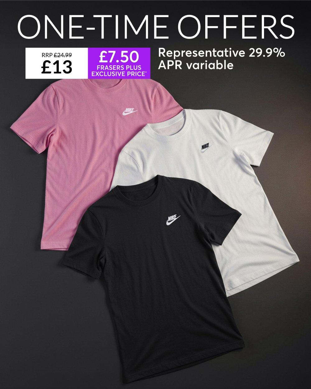 One-time offers from Nike: Max 2 per customer