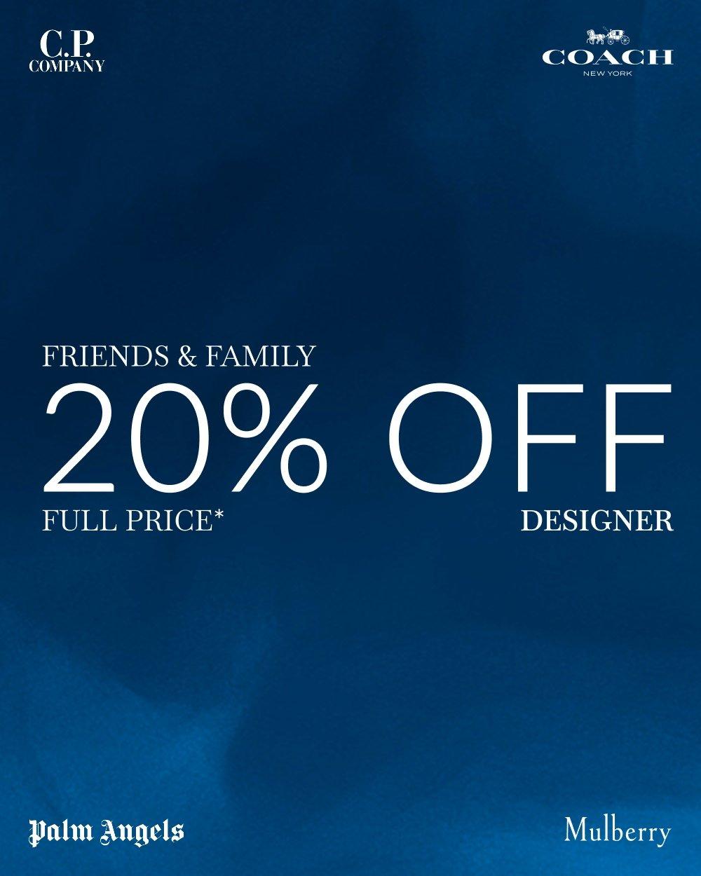 20% off designer 