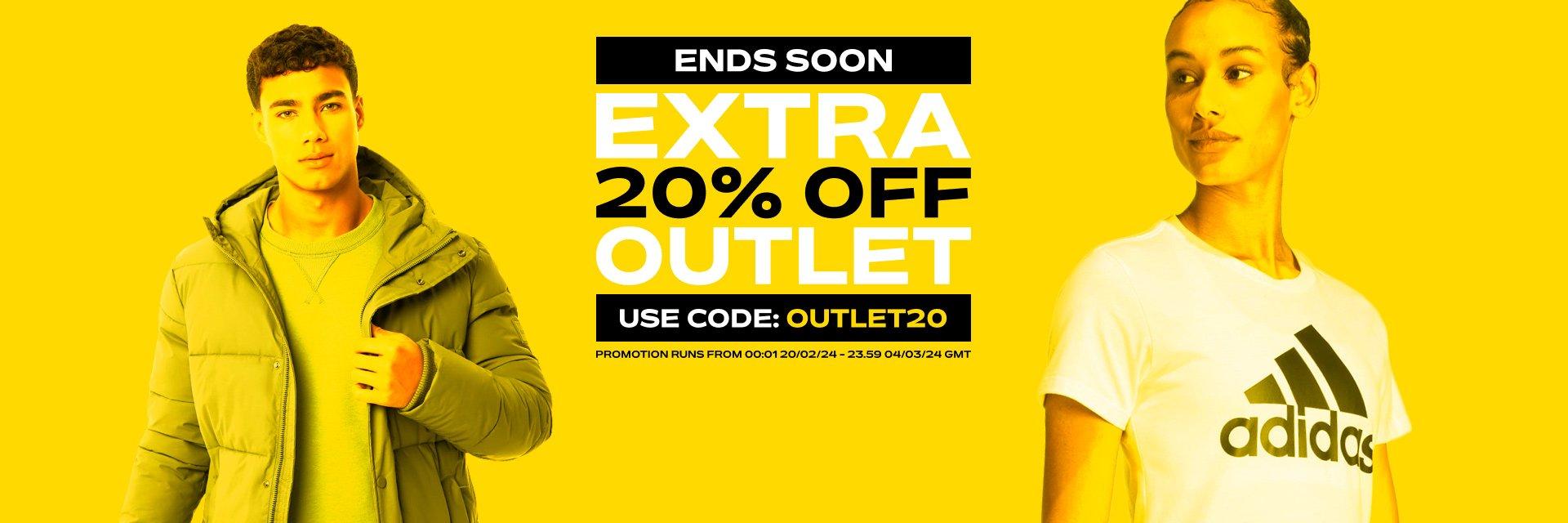 Extra 20 Percent Off Outlet - Use Code - Outlet20